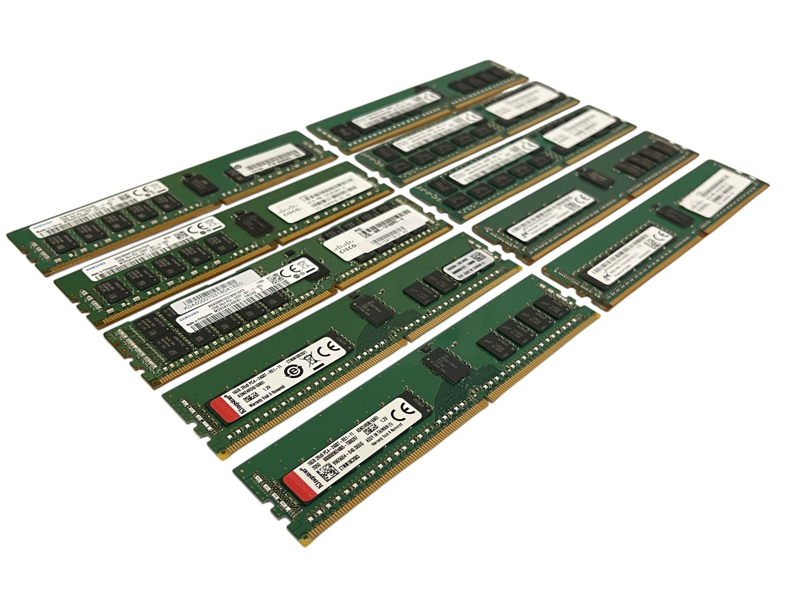 LOT 10: Mixed Brand 16GB 2400T DDR4-2400 PC4-19200 ECC Server RDIMM Memory
