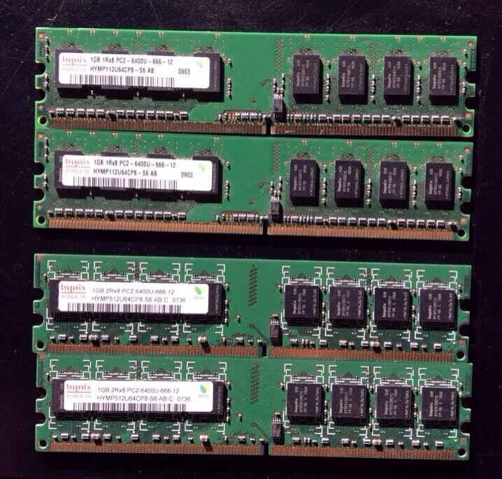 RAM MEMORY Hynix 1GB (2) Pairs = 4GB