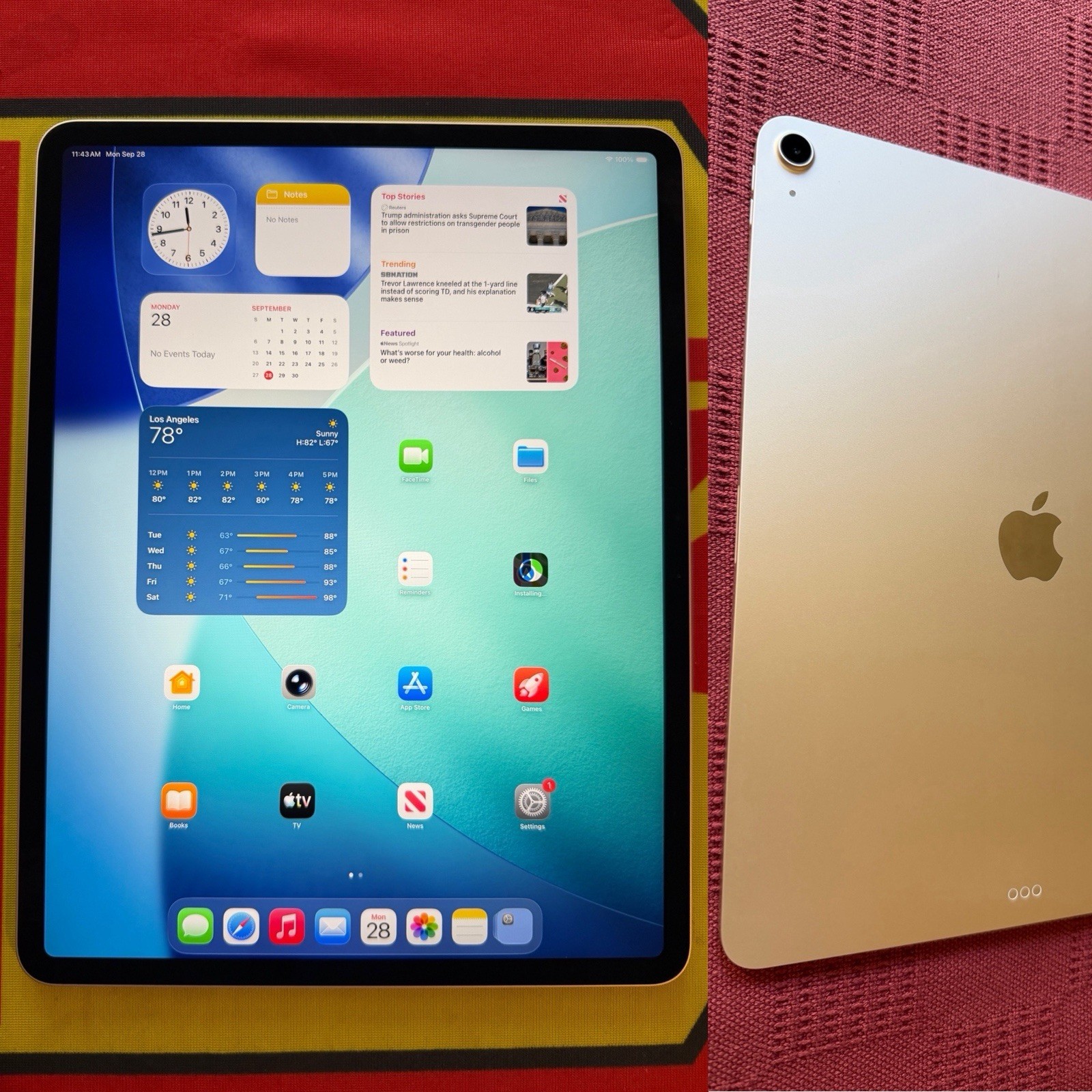 Apple iPad 13 Inch M4 Starlight 128GB Wi-Fi Only BH🔋🔋100% 0 Charging Cycles