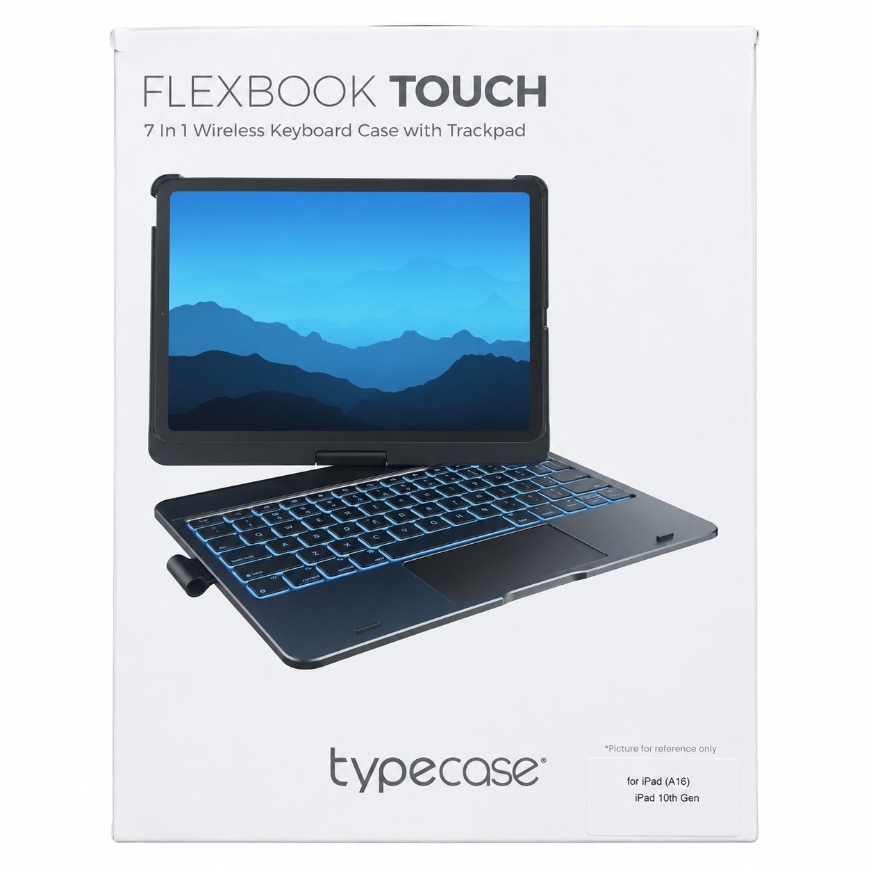 Typecase Flexbook Touch 7 in 1 Keyboard Case Trackpad iPad A16 10th Gen 360 New
