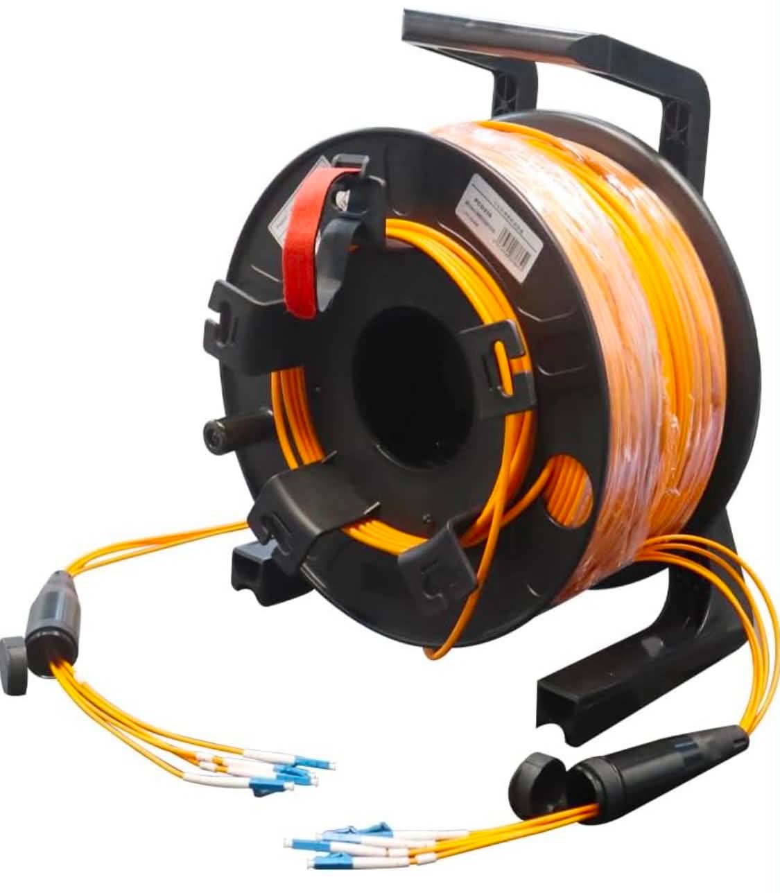 200 Meters 4 Core Industrial TPU LC to LC Outdoor Sheathed Fiber Optic Cable