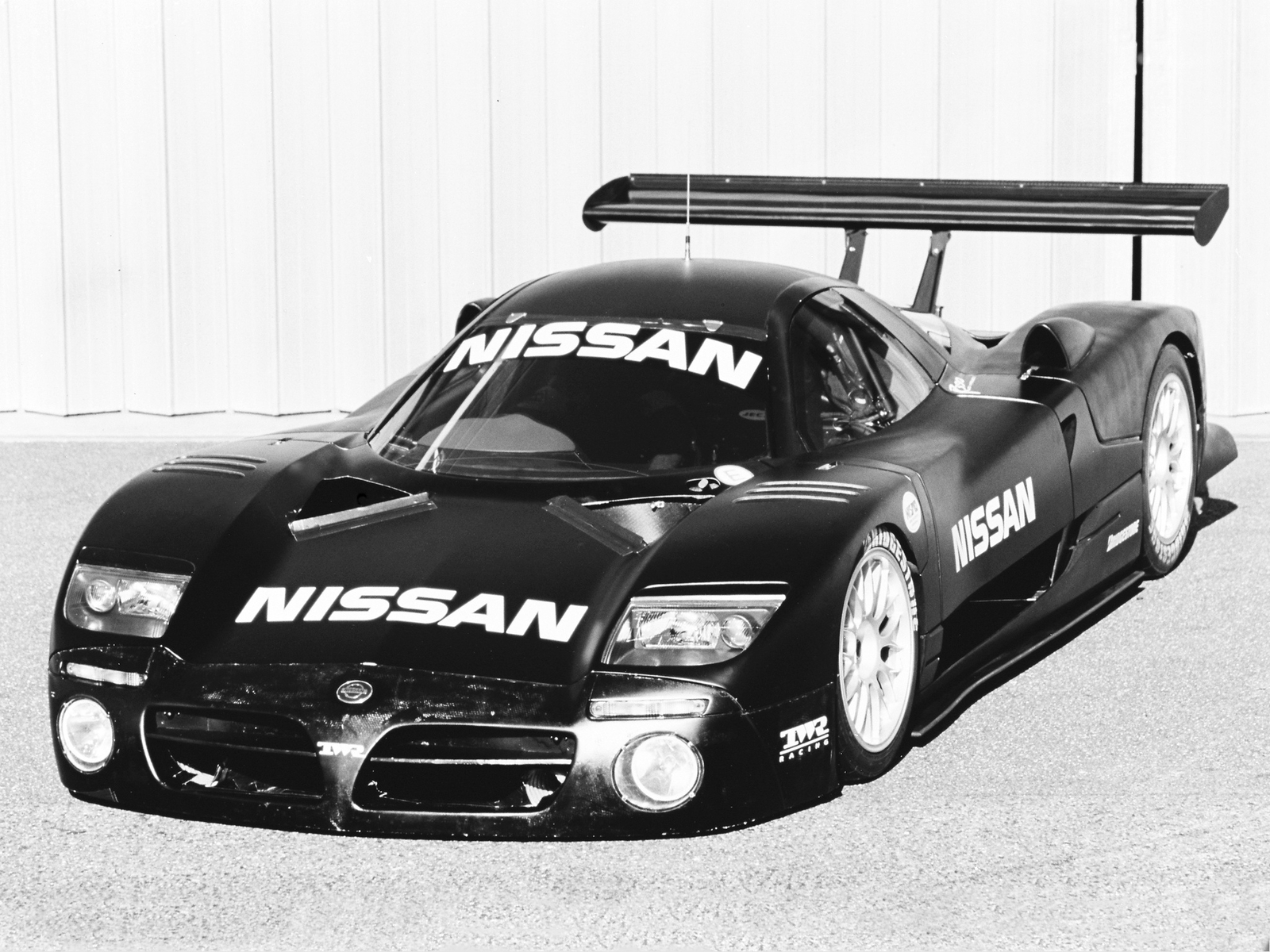 Cars 1997 nissan r390 gt1 race Desk Mat Stitched