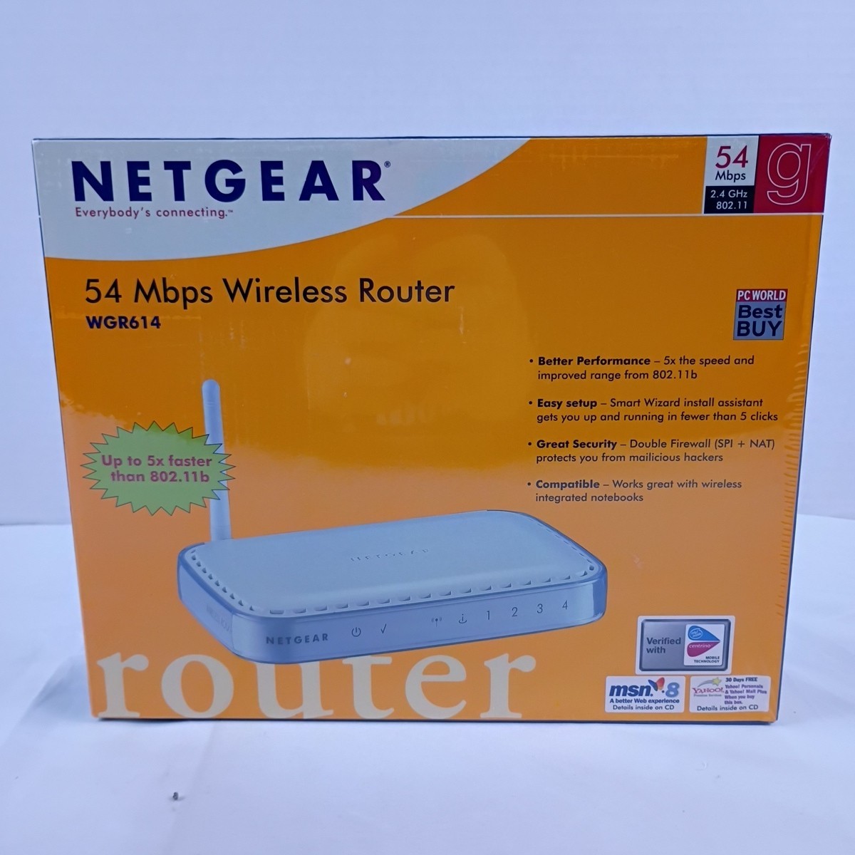 Netgear 54 Mbps Wireless Router WGR614 2.4 GHz 802.11 New and Sealed