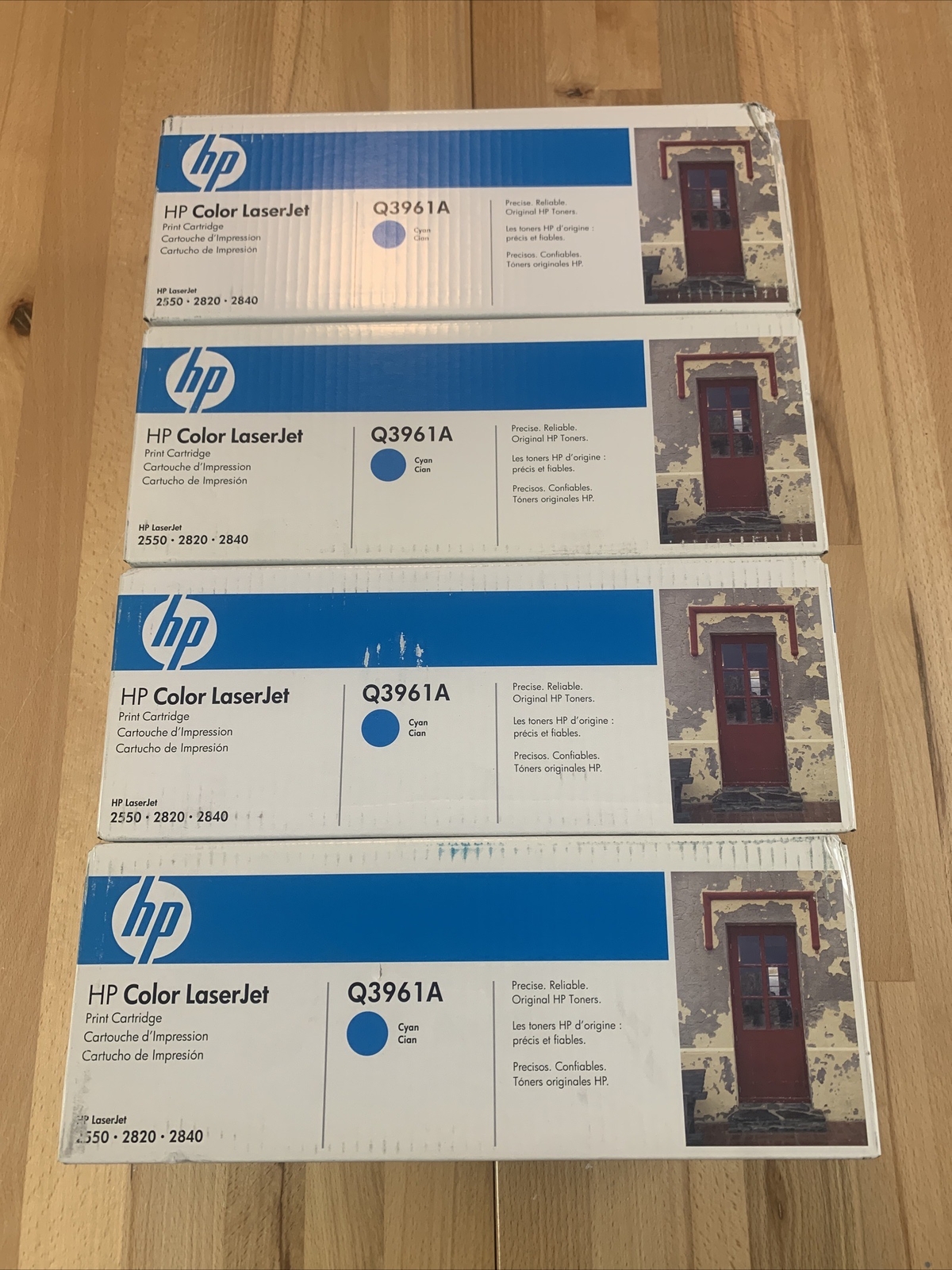 4x OEM Genuine HP Color LaserJet Print Cartridge Cyan Q3961A for 2550 2820 2840