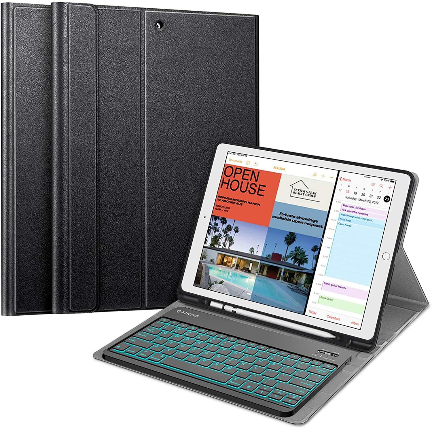 7 Color Backlit Keyboard Case For iPad Pro 12.9 2nd Gen 2017/1st Gen 2015 Cover