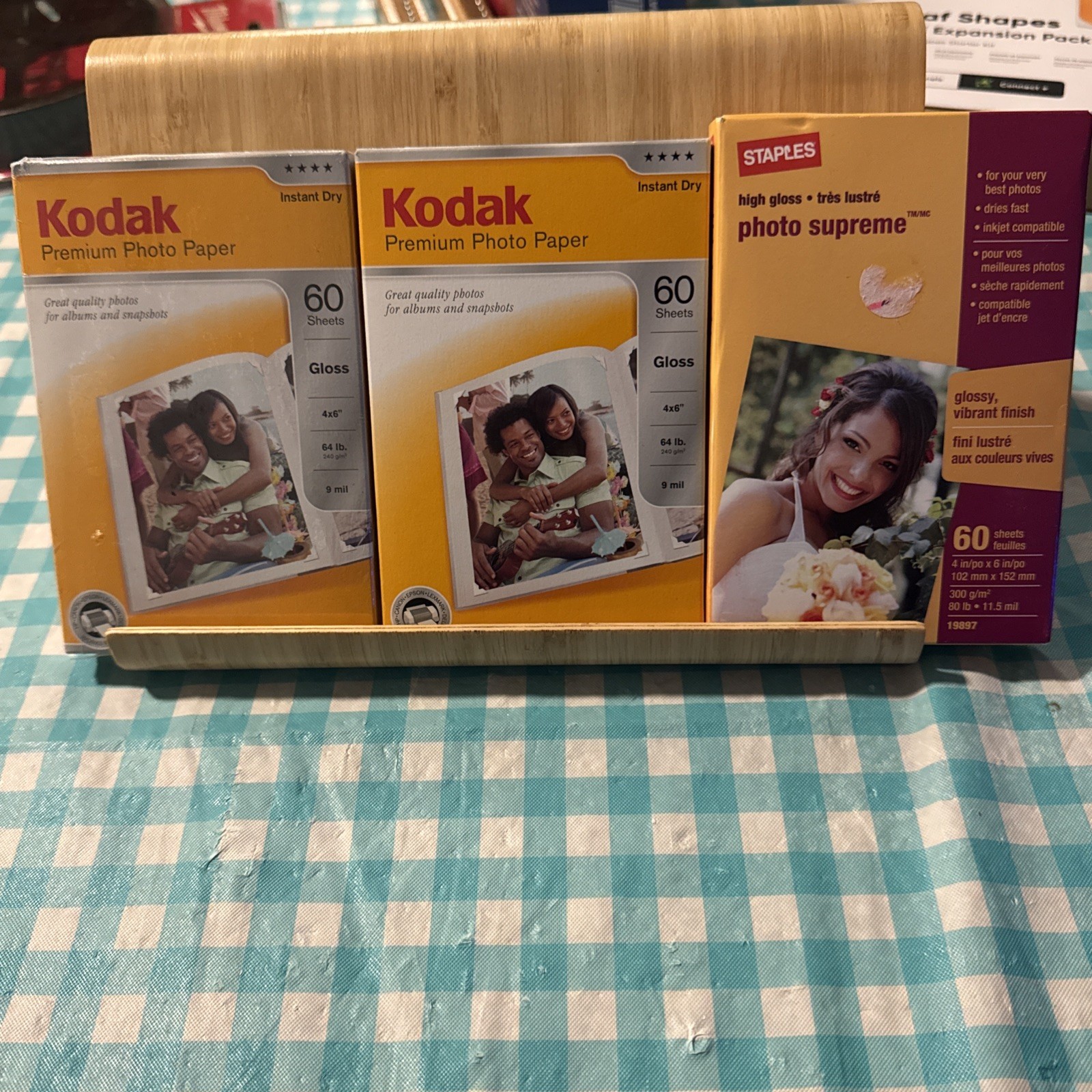2 Kodak Premium Photo Paper 4x6 Glossy 60 Sheets Unopened  1 Staples High Gloss