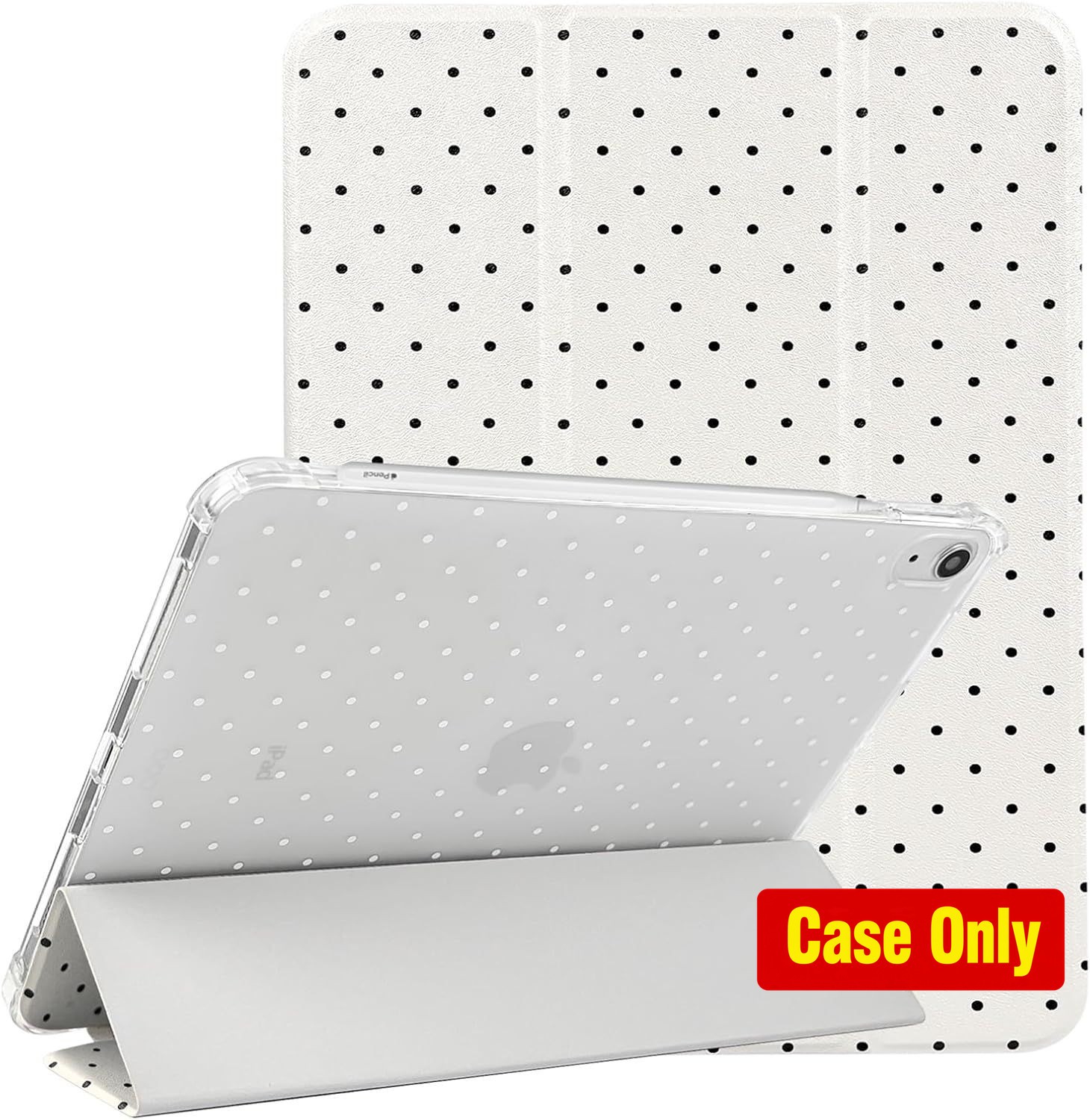 Lightweight and Stylish Polka Dot Case for iPad 10 11" - Cute White Design