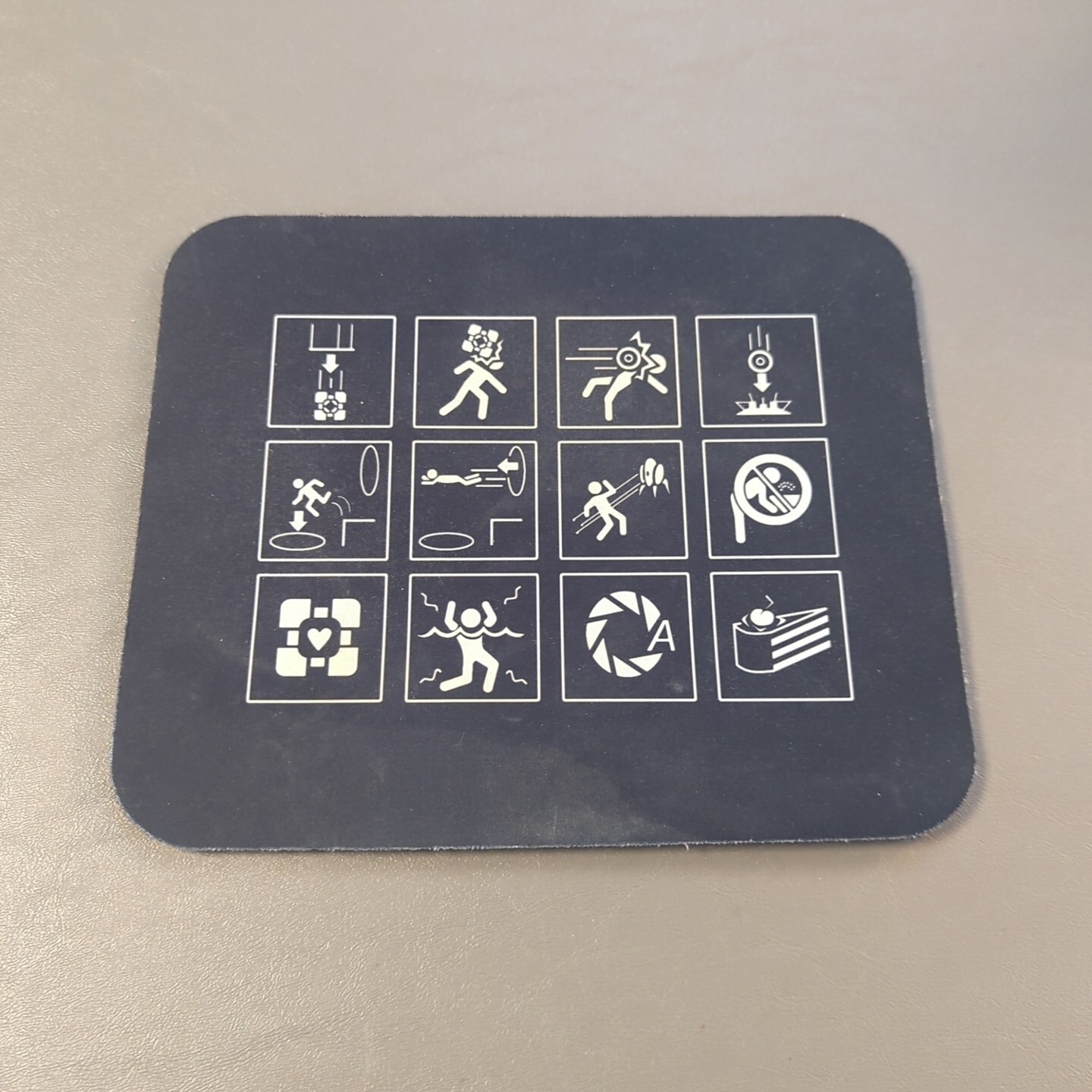 Portal (By Valve) Mousepad. Black.  9" X 7.5"