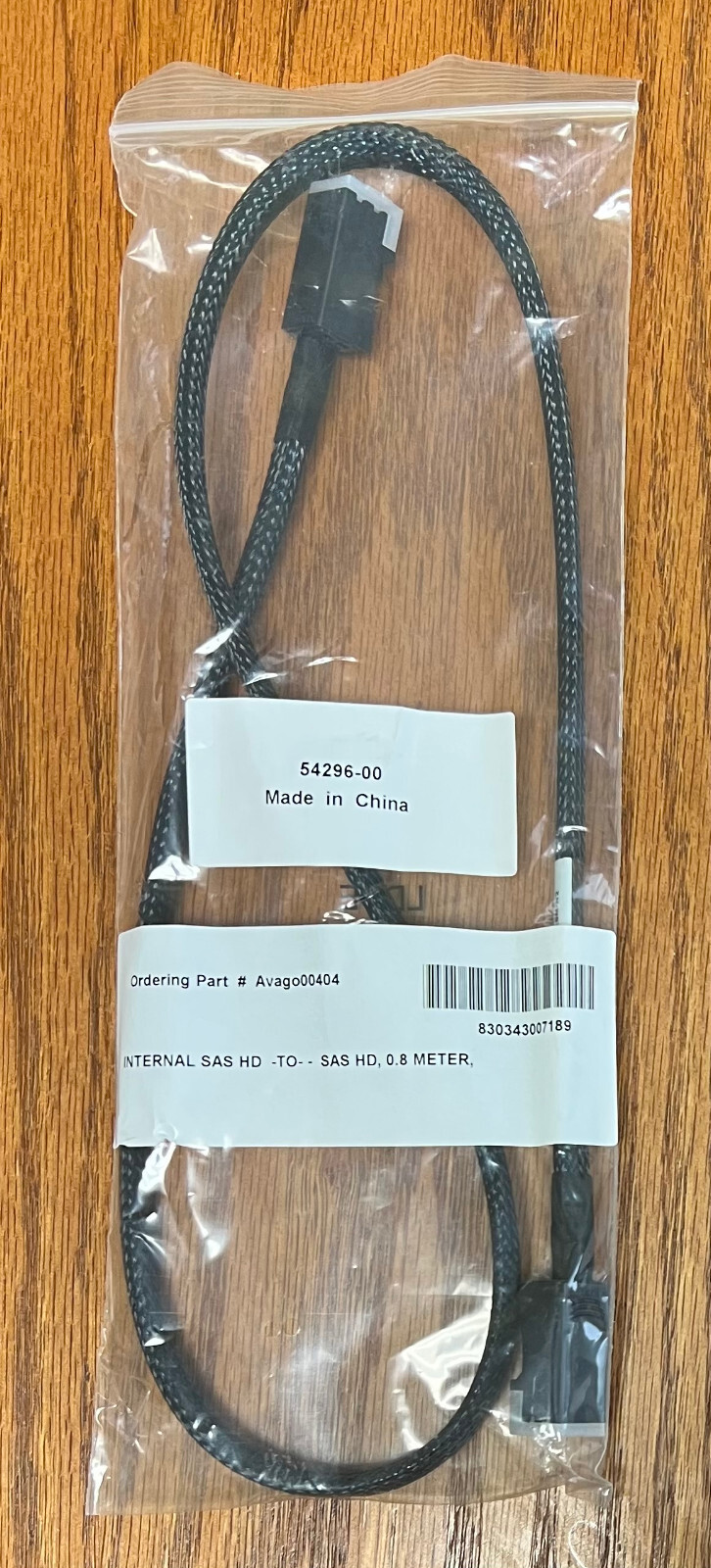 Brand New Broadcom/Avago/LSI LSI00404/CBL-SFF8643-08M SFF-8643 mini SAS HD Cable