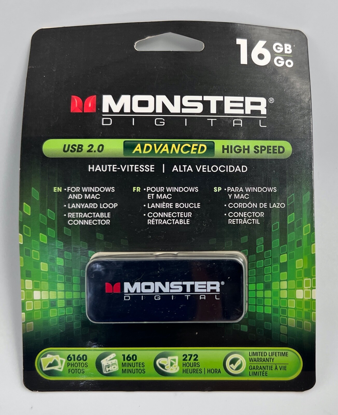 Monster Digital 16GB Advanced USB 2.0 NEW