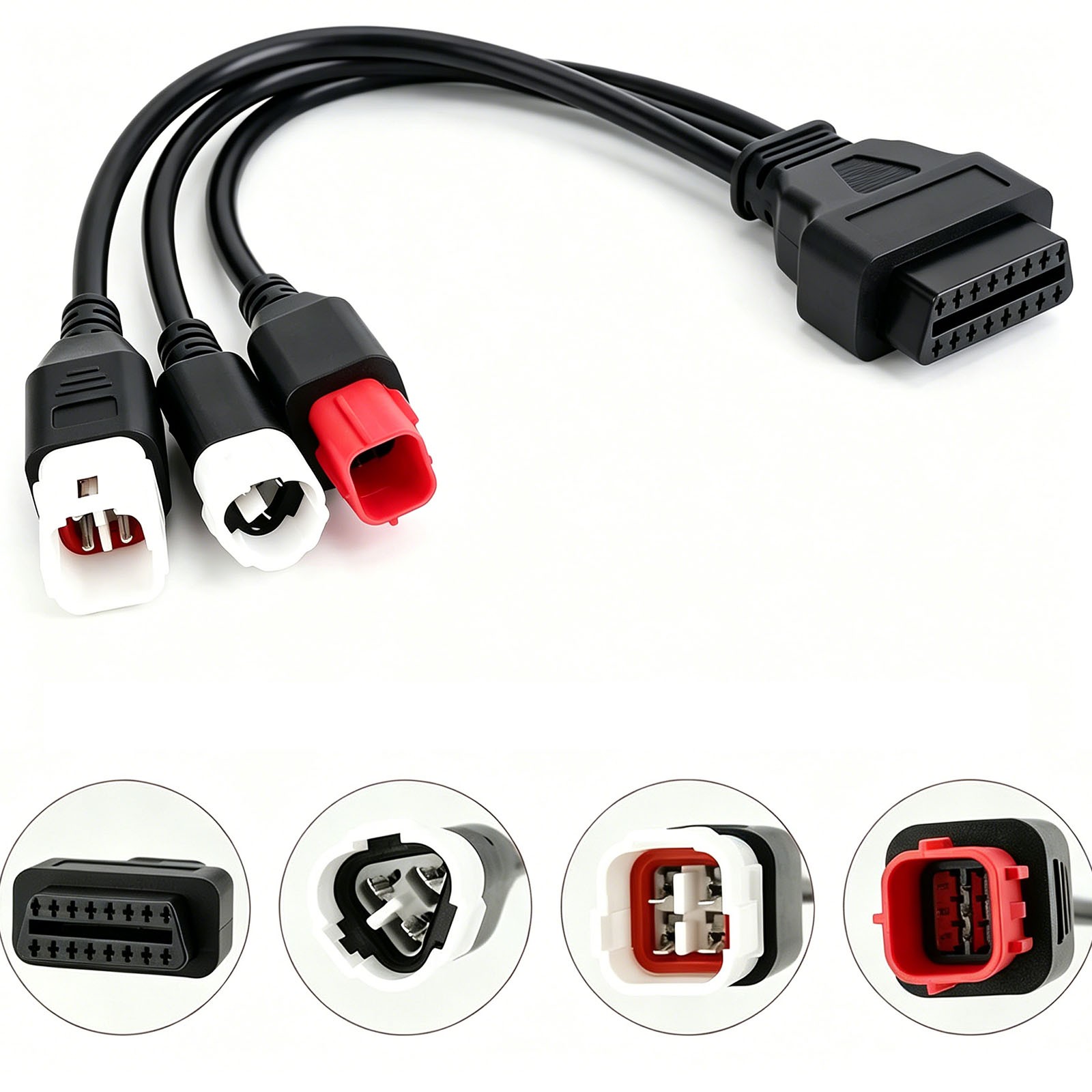 OBD2 Diagnostic Adapter Yamaha Honda KTM Motorcycle Connector Tool