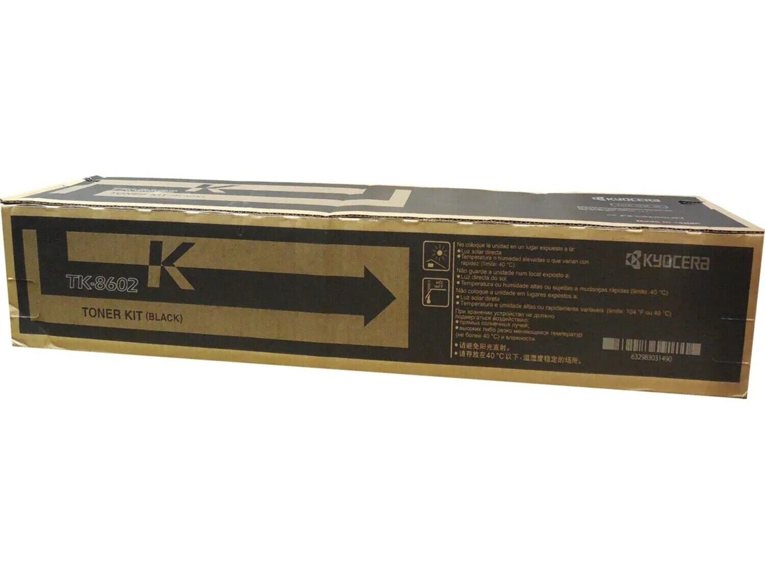 Genuine Kyocera TK-8602K Black Toner Cartridge for Use with Kyocera ECOSYS FS-C8