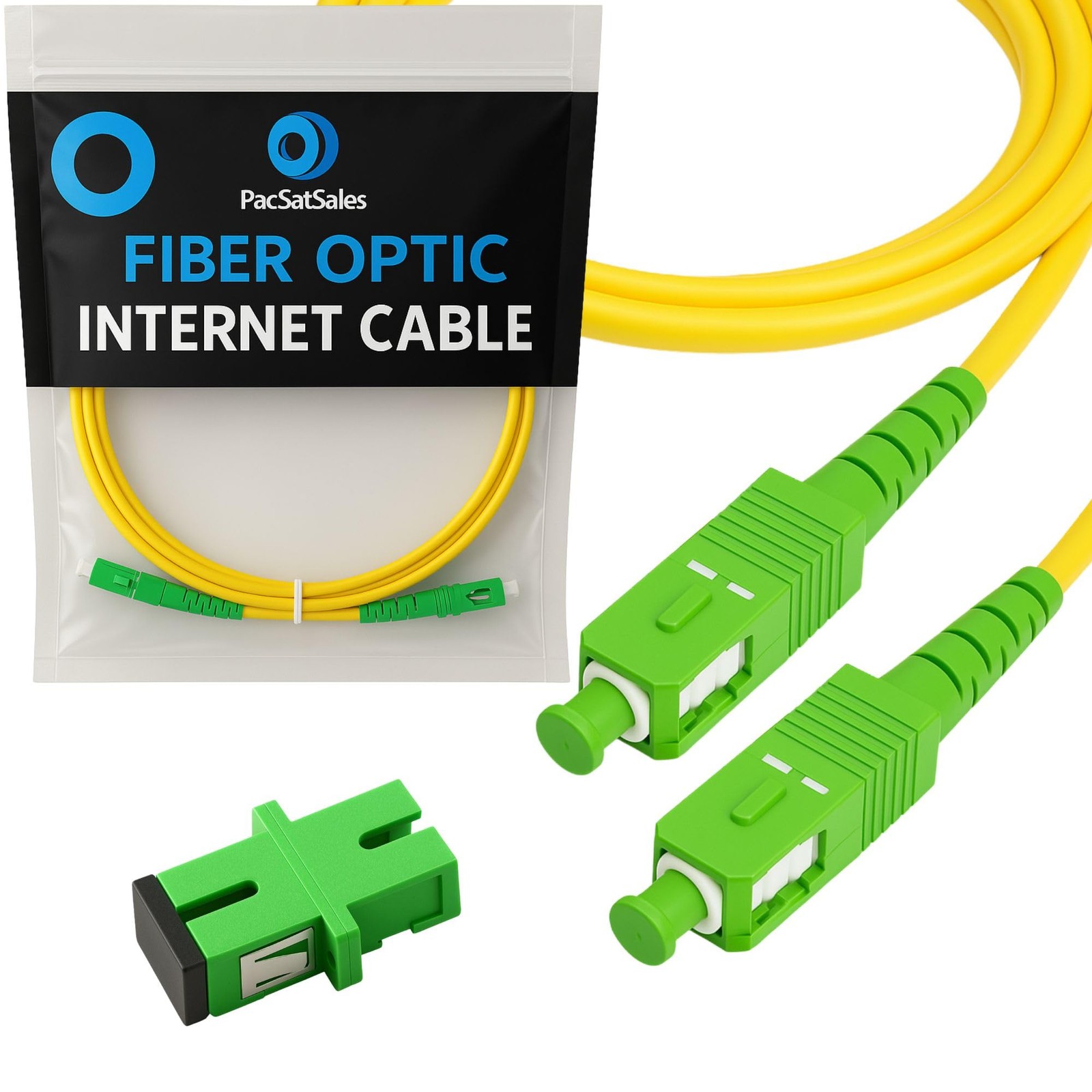 - Fiber Optic Internet Cable - 30ft / 10M SC/APC to SC/APC Single Mode Fiber ...