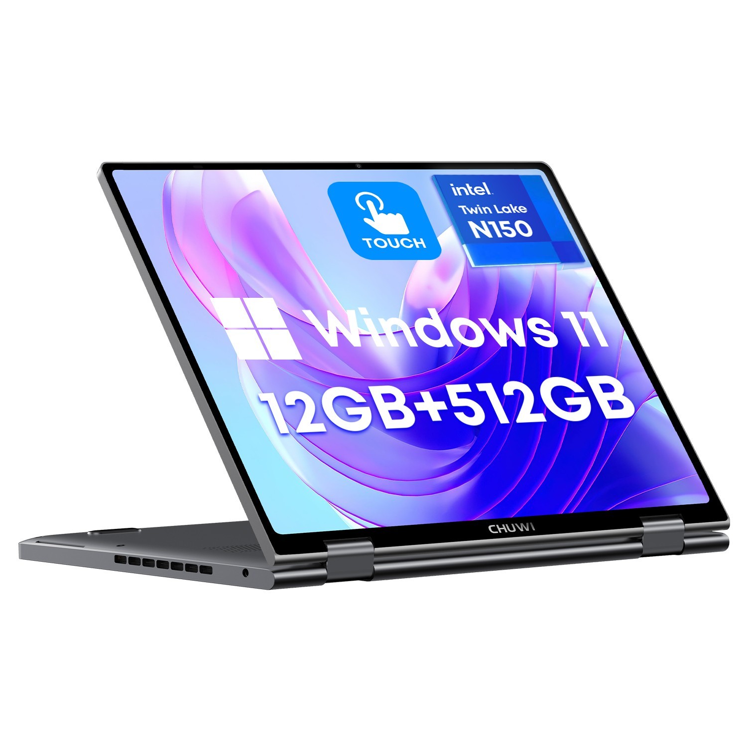CHUWI Minibook X 10.5" Touchscreen Laptop | Intel N150 | 12GB RAM | 512GB SSD