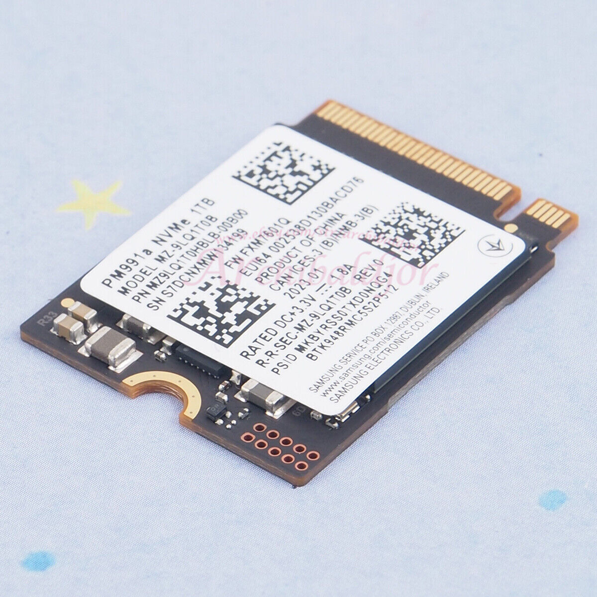 Samsung PM991a 1TB 2230 M.2 NVMe PCIe Gen 3x4 SSD Solid State MZ9LQ1T0HBLB