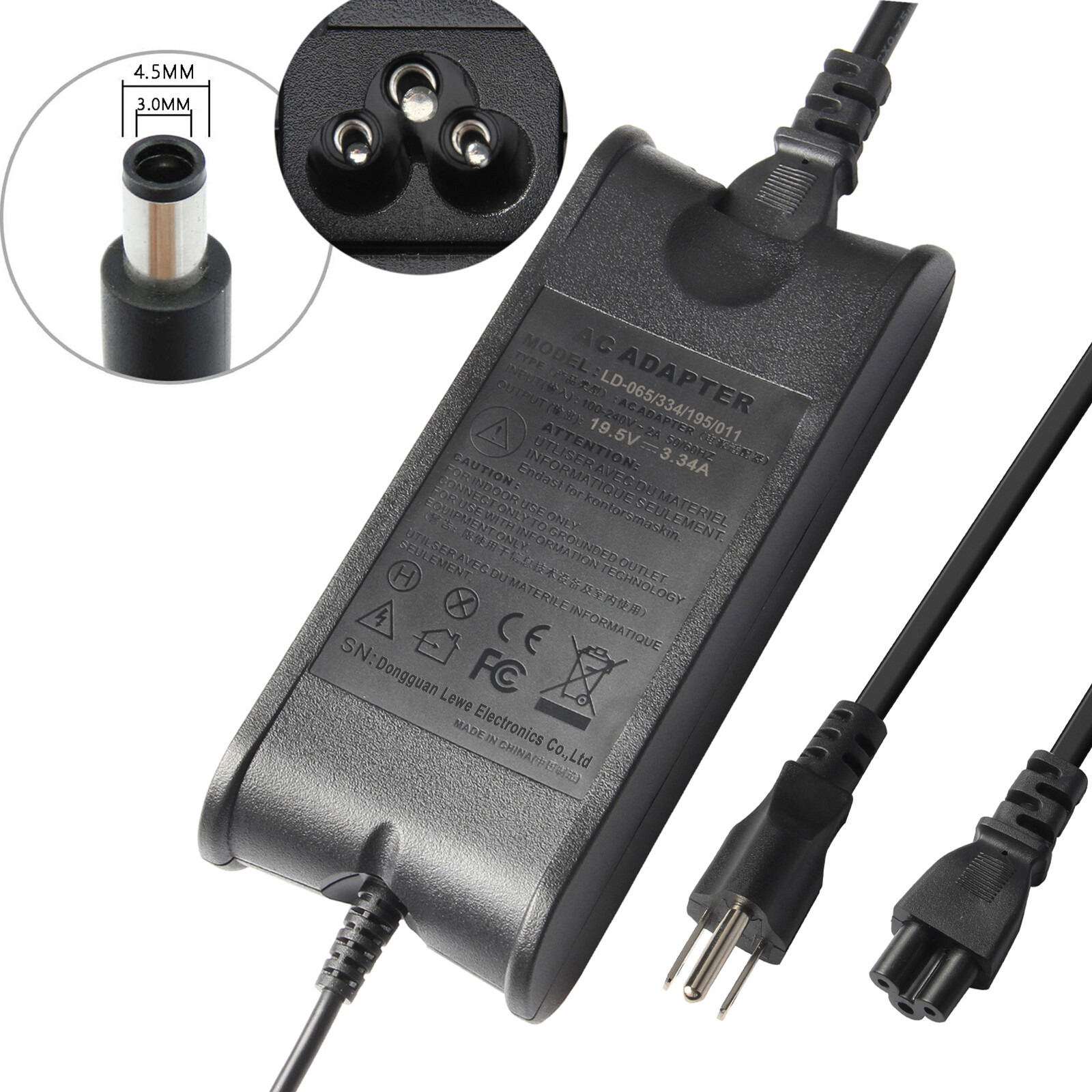 AC Adapter Charger for Dell OptiPlex 3020 3050 5050 7040 7050 9020 Micro PC-65W
