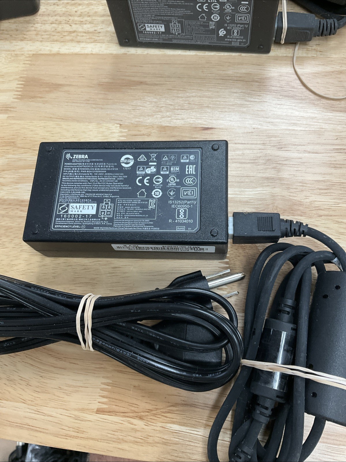 Zebra Genuine SAWA-56-41612A PWR-BGA12V50W0WW 50w 12v 4a AC Adapter Power Supply