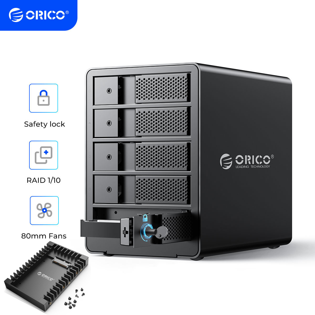 ORICO 5 Bay Raid USB 3.0 SATA  2.5/3.5\'\' HDD External Hard Drive Alu Enclosure