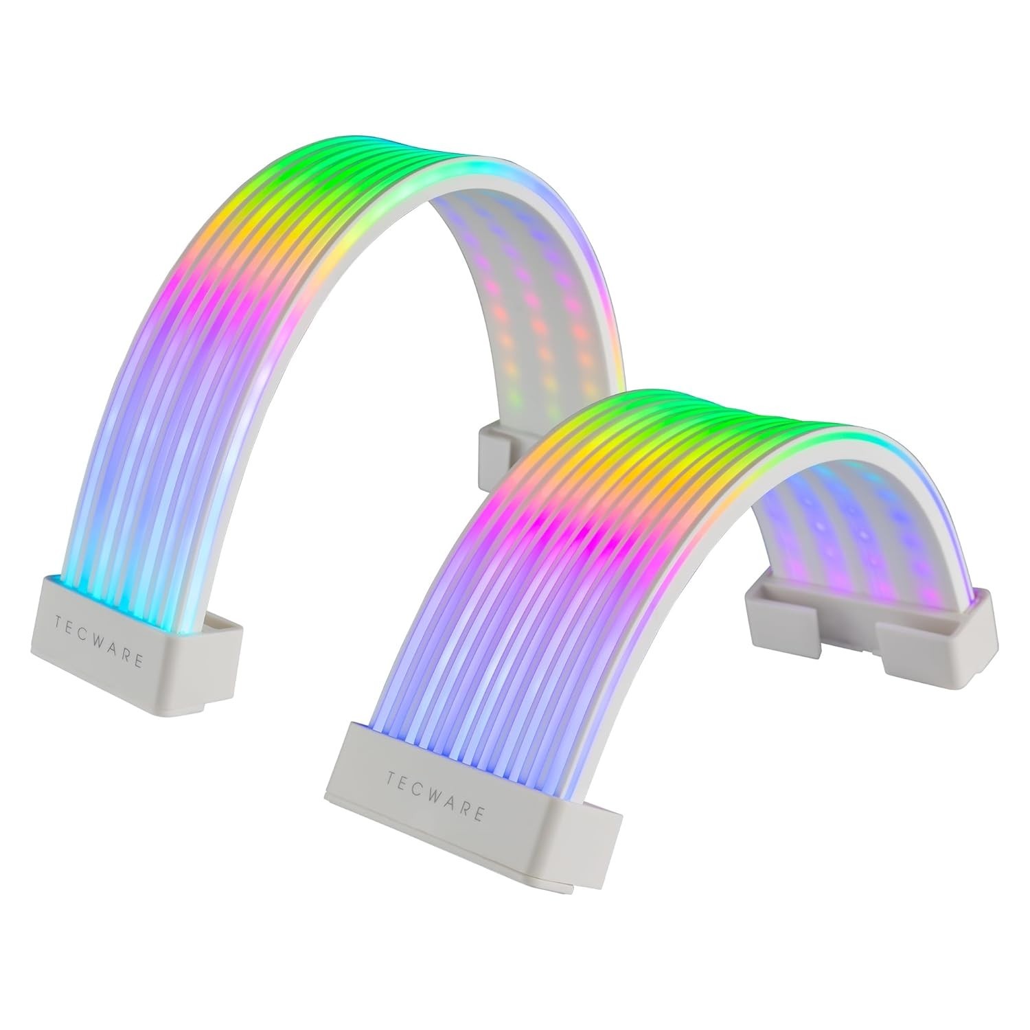 Customizable Flex RGB Extension Kit for PSU Cables - 24-Pin & GPU | White