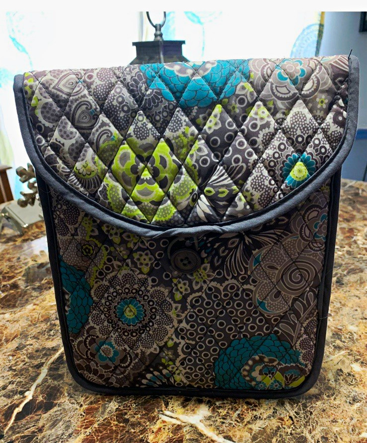 Quilted Multicolor Tablet/eReader Sleeve Pouch Case Cover w/ Flap Closure