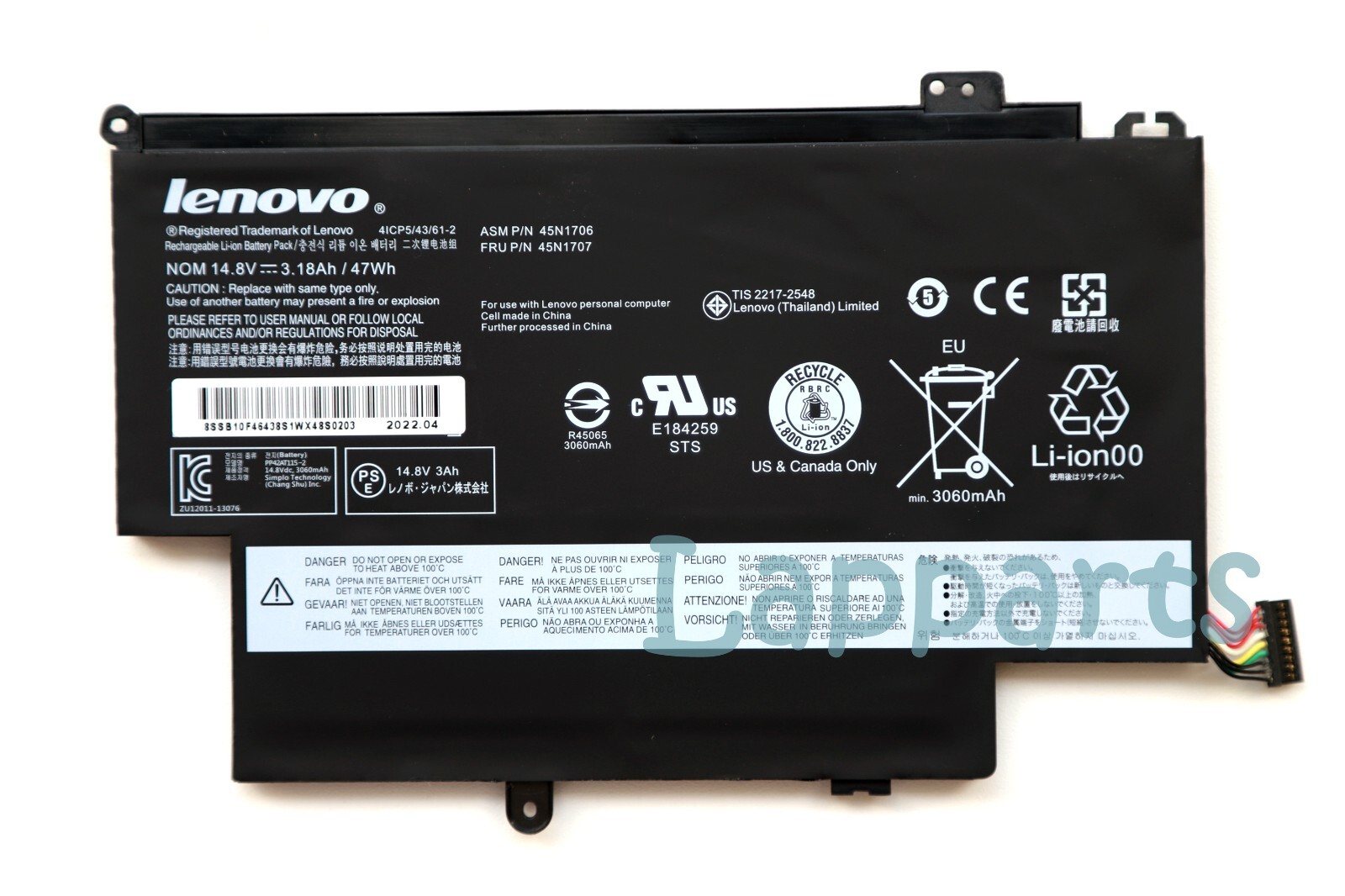 New Original 45N1704 45N1705 45N1706 45N1707 Battery for Lenovo ThinkPad S1 Yoga