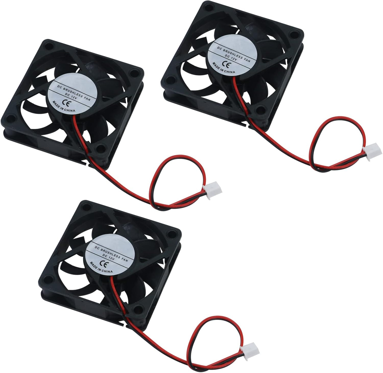 Antrader 3-Pack 60Mm X 60Mm X 15Mm 6015 12V Brushless DC Cooling Fan 2Pin for DI