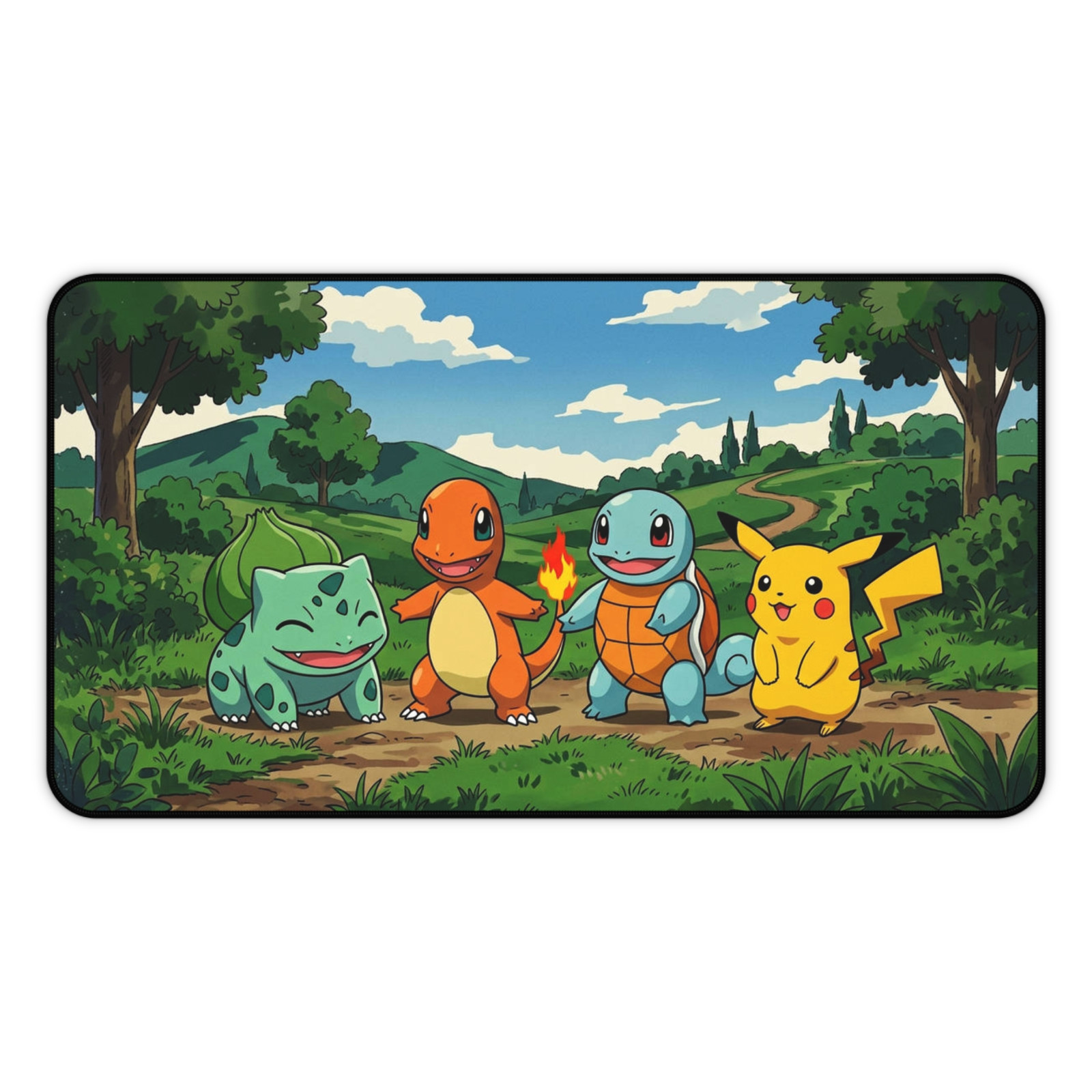 Pikachu Charizard Bulbasaur Squirtle Pokemon Playmat TCG Trading Card Mat PH695S