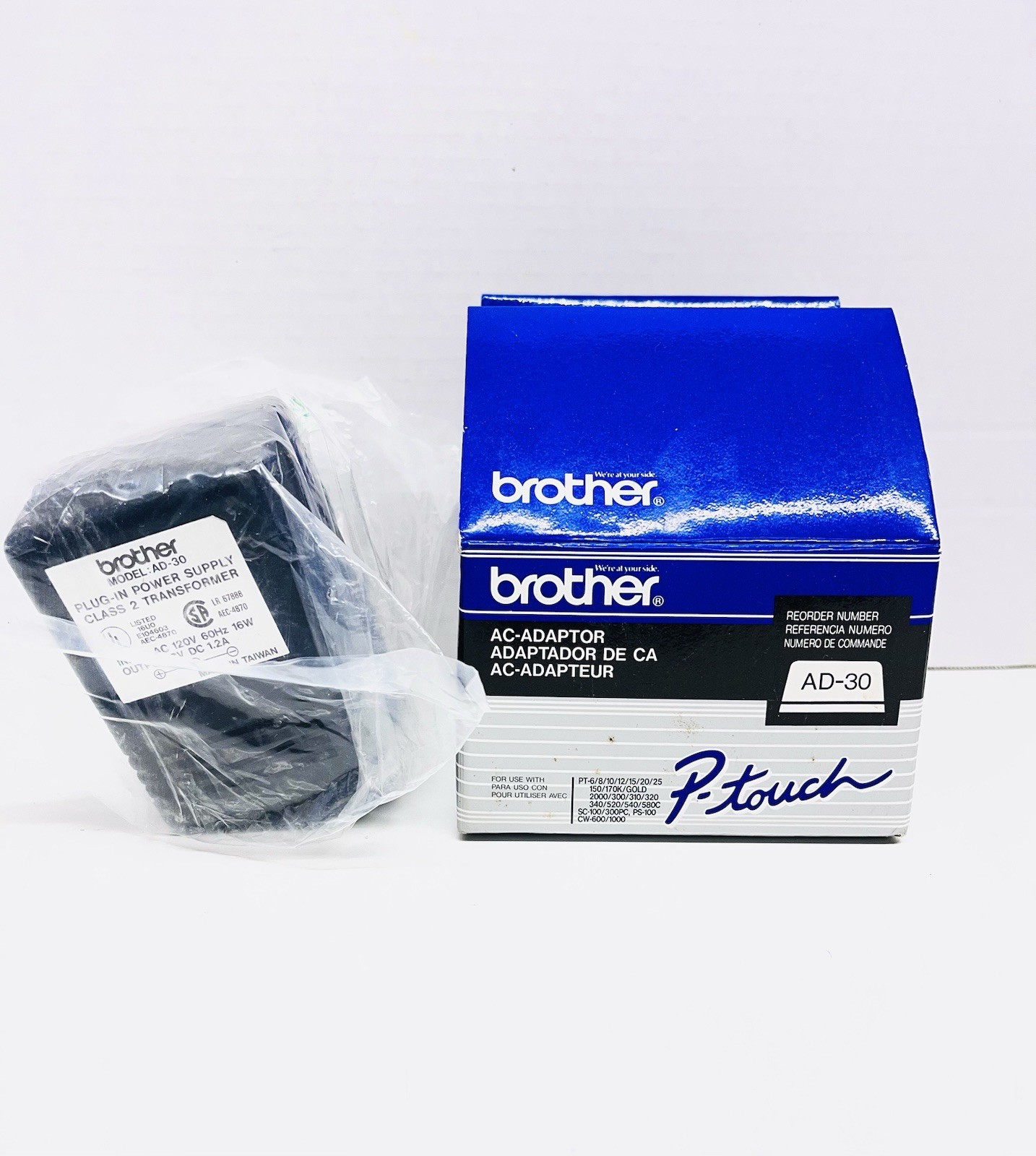Genuine Brother AD-30 AC Adapter Charger, 120V/7V 1.2A 16W, Plug In Power Supply
