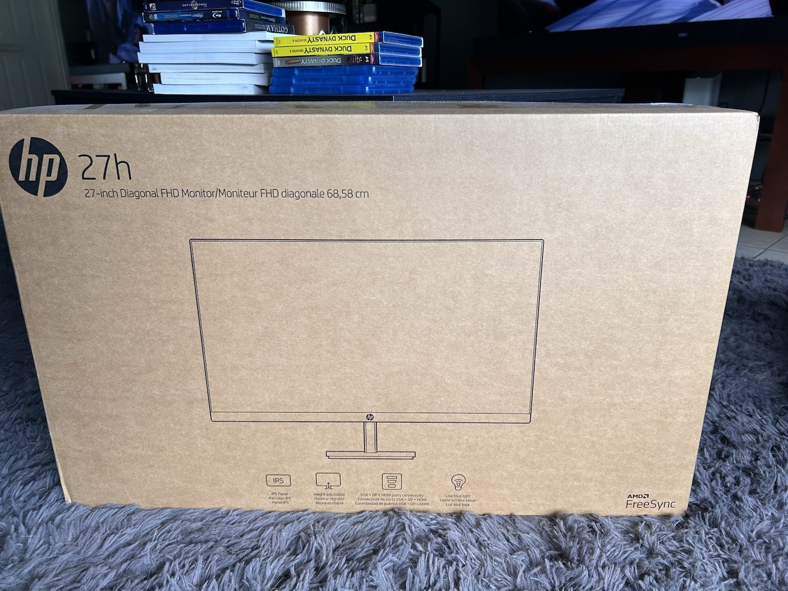 HP 27h 27" IPS FHD 1080p 75Hz FreeSync Height Adj HDMI DP VGA