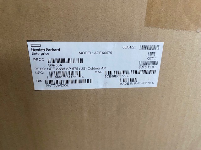 HPE Aruba Networking AP‑675 (US) Tri Radio Outdoor AP (NEW)