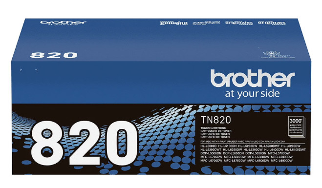 Brother TN820 Genuine OEM Black Toner Cartridge Standard Yield 3000 Pages
