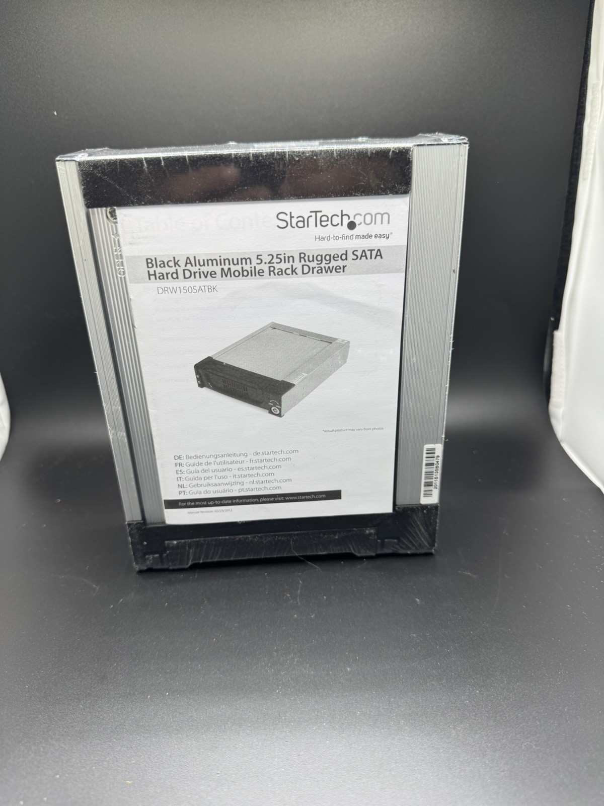 StarTech.com Black Aluminum 5.25in Rugged SATA Hard Drive Mobile Rack Drawer (DR