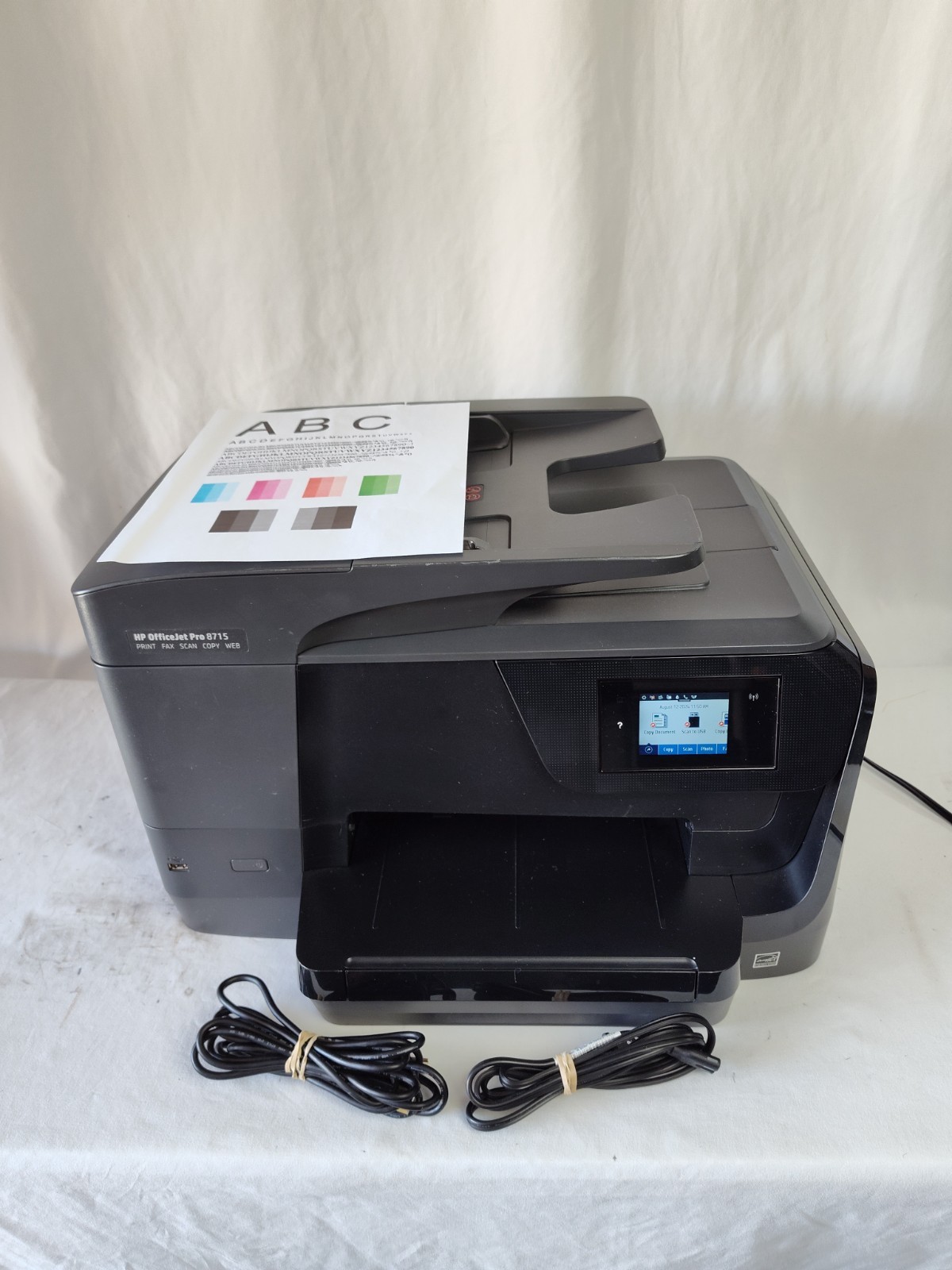 HP OfficeJet Pro 8715 All-in-one Print Scan Copy Fax Web Tested