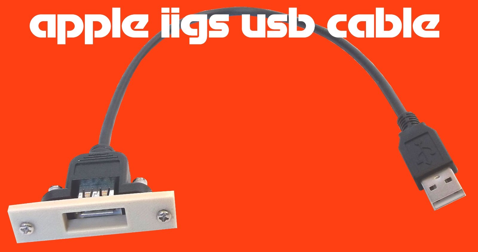 ✅ 🍎NEW Apple IIGS USB Cable & Back Plate Connector v2💕