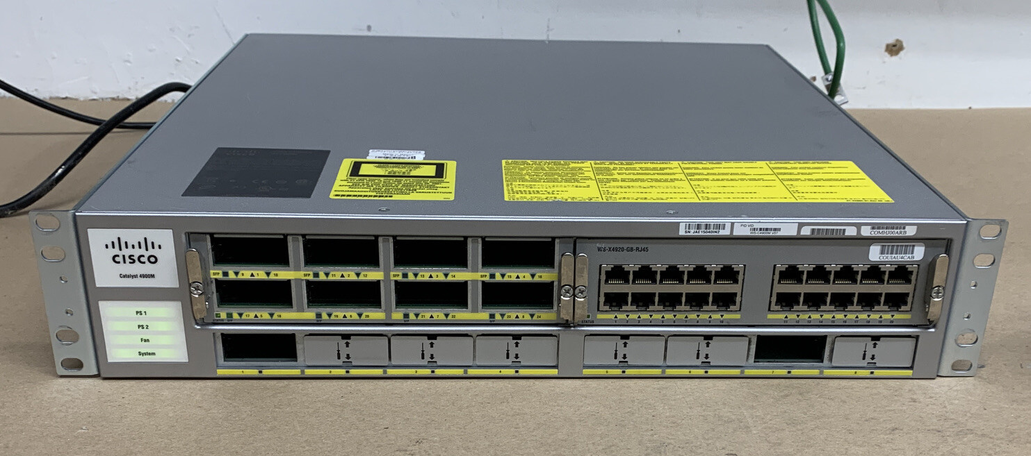 Cisco Catalyst C4900M w/WS-X4920-GB-RJ45 and Dual Power Supply