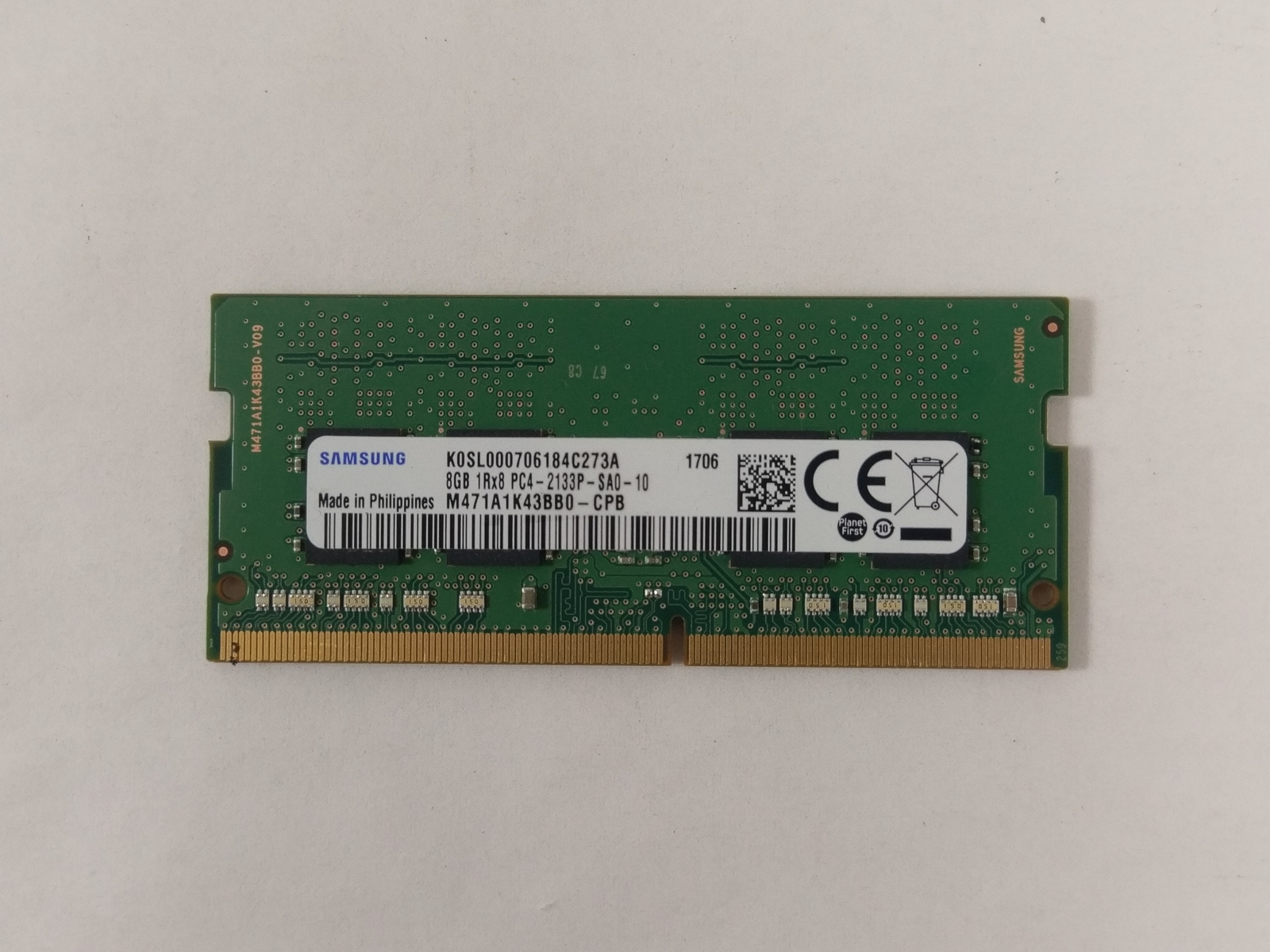 SAMSUNG MICRON HYNIX 8GB DDR4 PC4-17000 2133Mhz LAPTOP SODIMM MEMORY RAM 260-pin