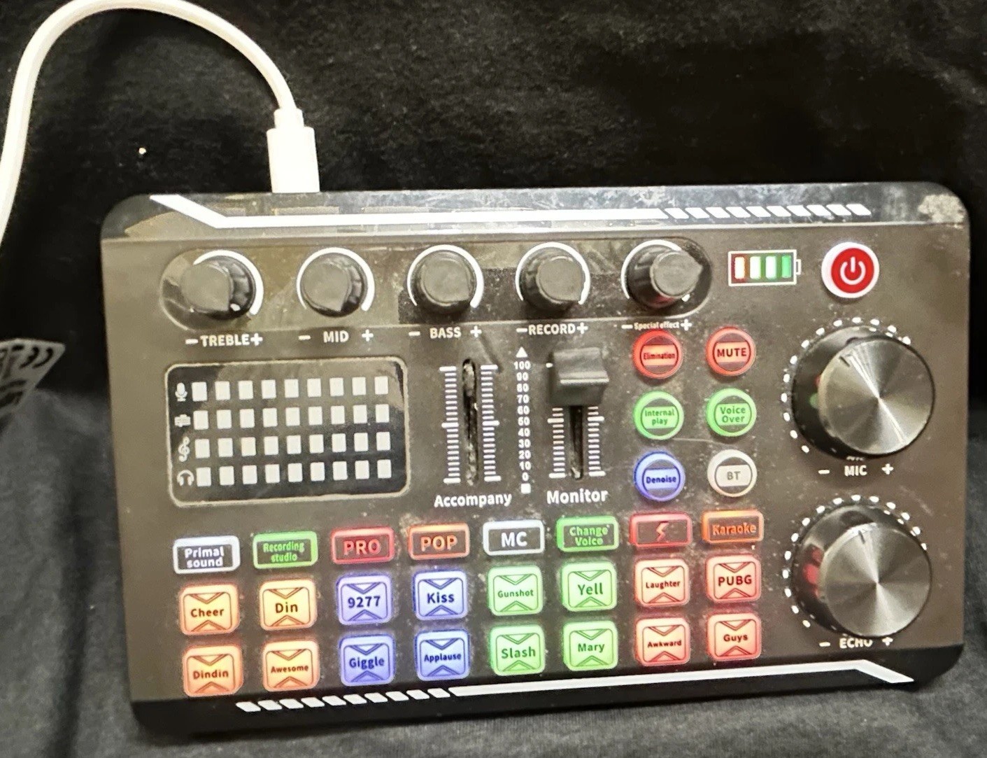 USB Live Sound Card Audio Mixer Interface Voice Changer Podcast Karaoke