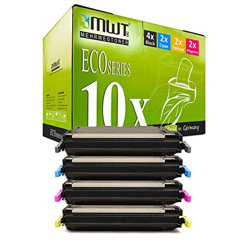Eurotone 10-Pack Laser Toner Cartridge Compatible with HP Color LaserJet 3600