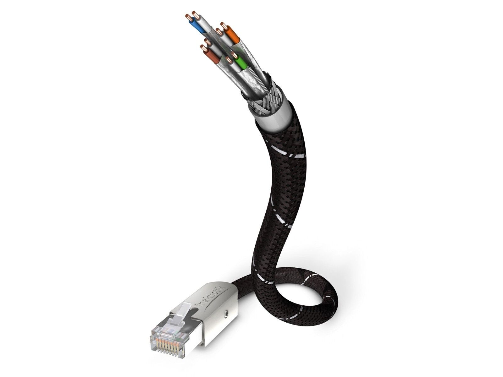 2 6/12ft Inakustik Reference CAT7 Network Cable RJ45 RJ45; Sf-Utp 29 1/2in