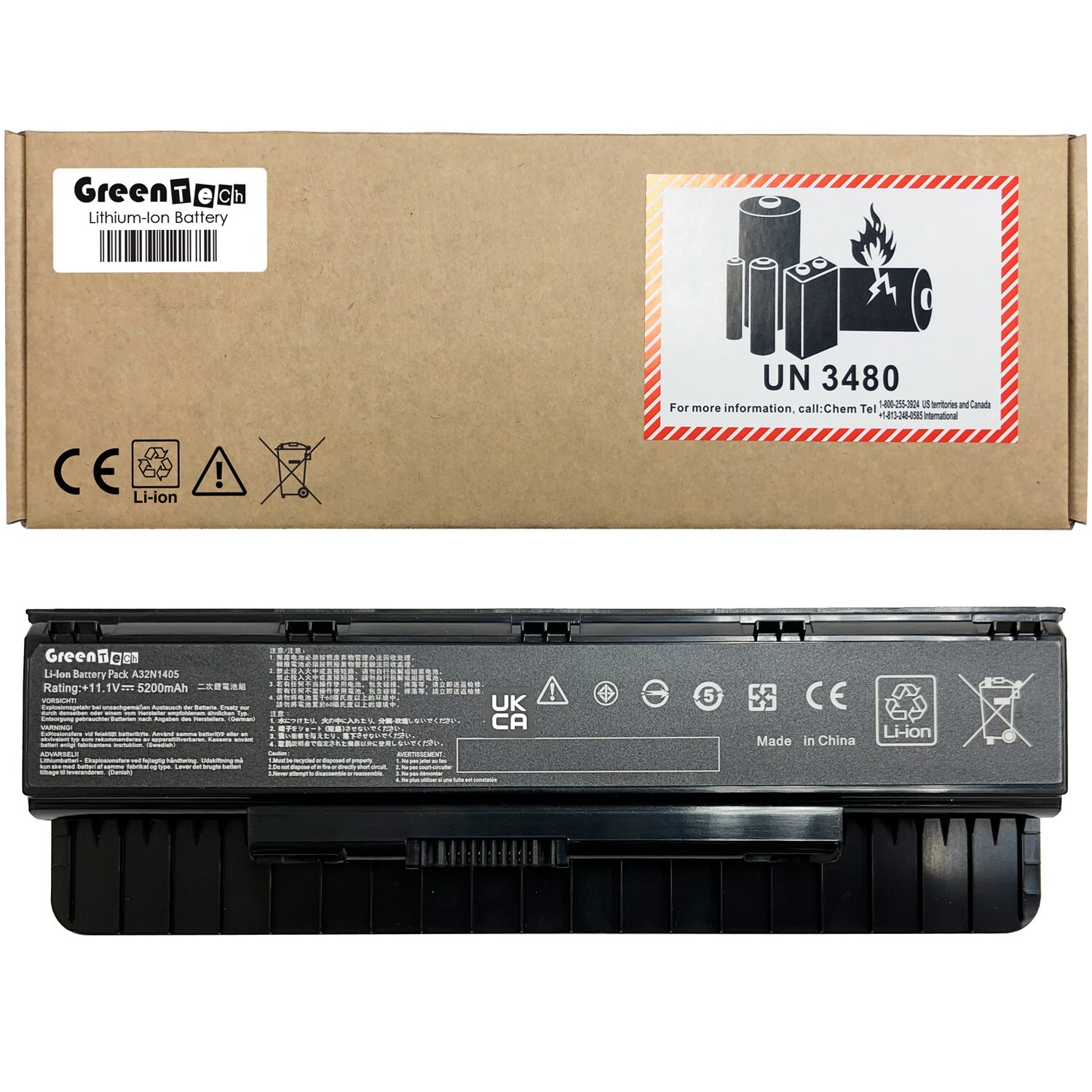 GREENTECH A32N1405 BATTERY FOR ASUS ROG G551 G551JM G771 G771JW 10.8V 56WHR