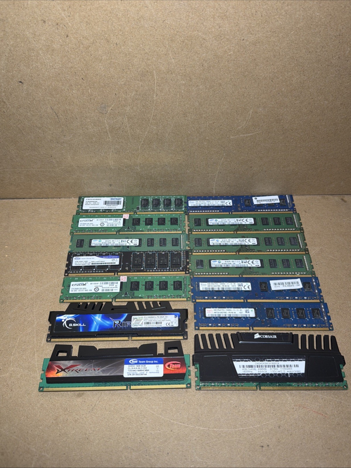SK Hynix Samsung Micron 4GB 1Rx8 PC3-12800U Memory RAM DDR3-1600 (Lot of 14 )