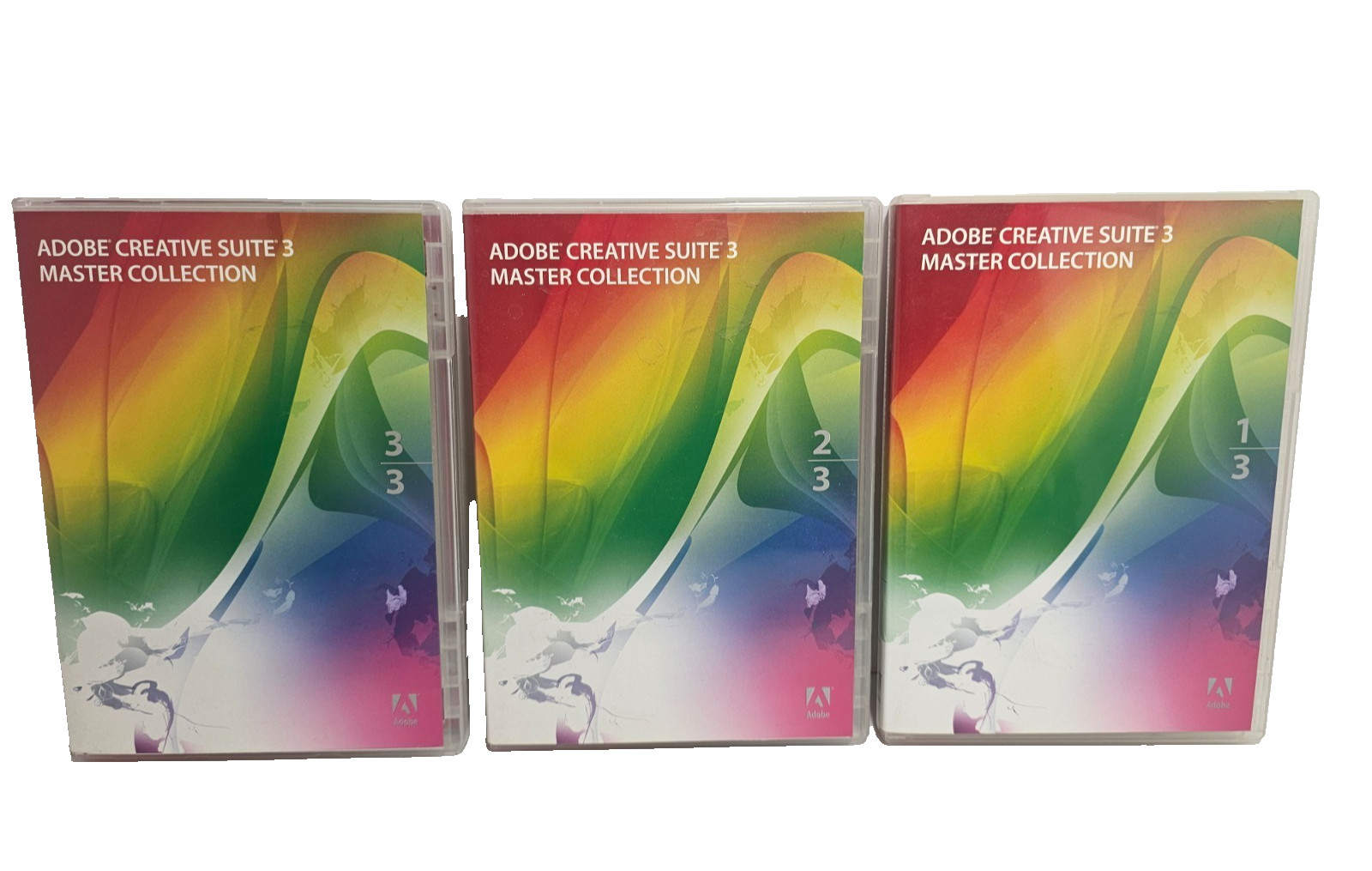Adobe Creative Suite 3 CS3 Master Collection PC Software Discs Cases Set Complet