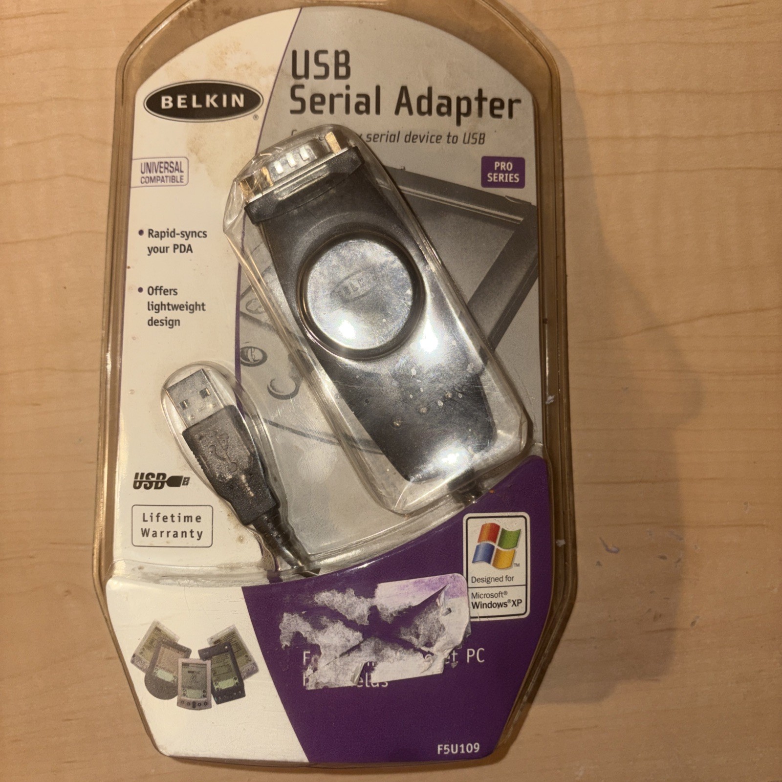New Belkin F5U109 USB To 9 Pin RS232 Serial Converter Adapter PC Mac