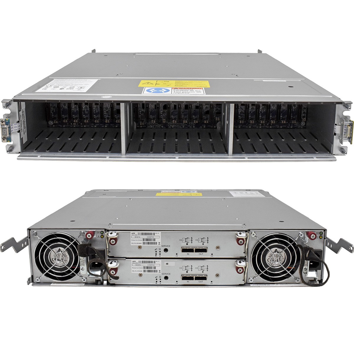 HP MSA 2050 SFF Enclosure Q1J01B 2x 6G x2 Controllers 876146-001 24x SFF 2.5 noHD