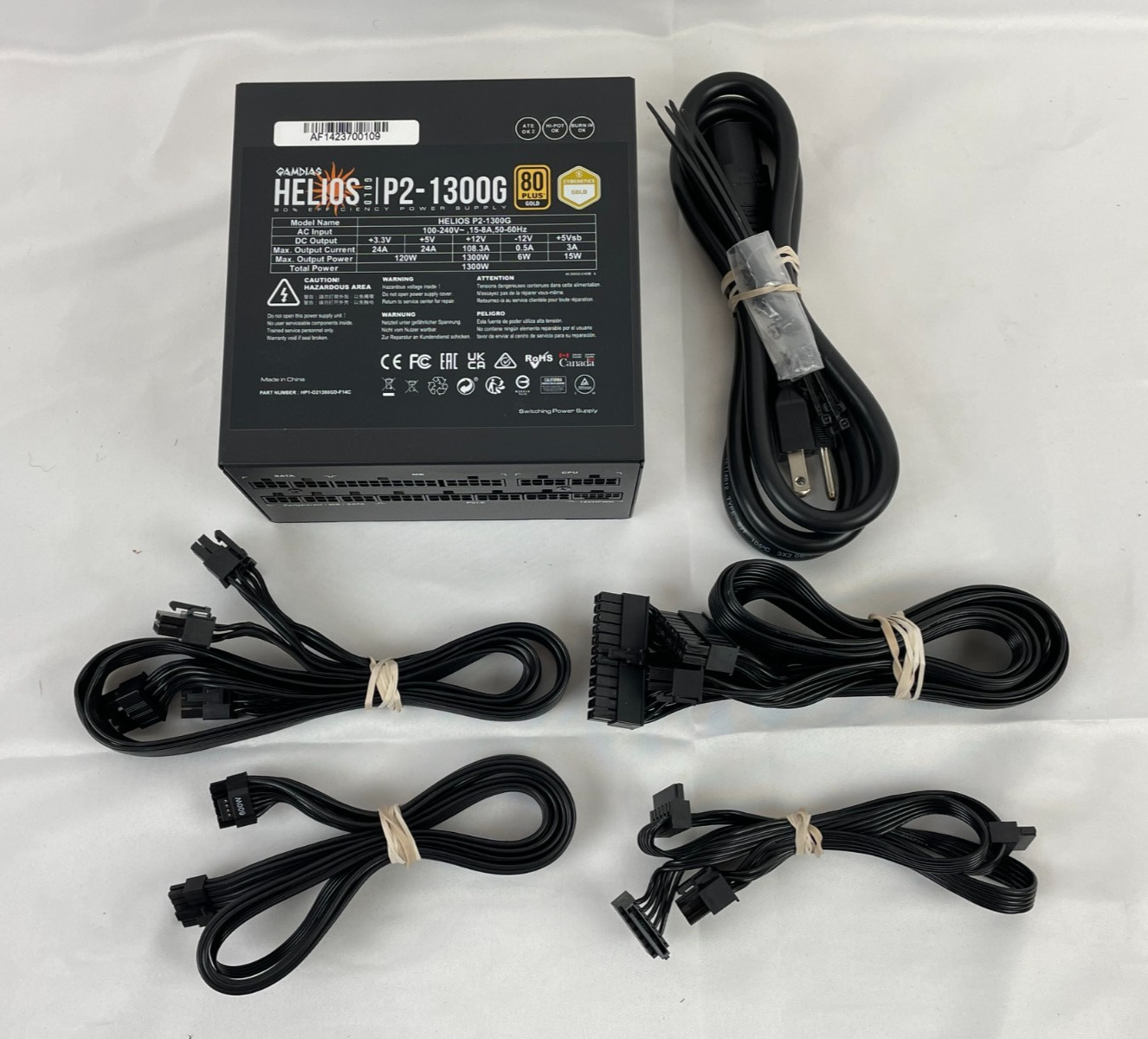 GAMDIAS Helios P2-1300G 1300W Fully Modular Gaming ATX PSU 80 Plus Gold