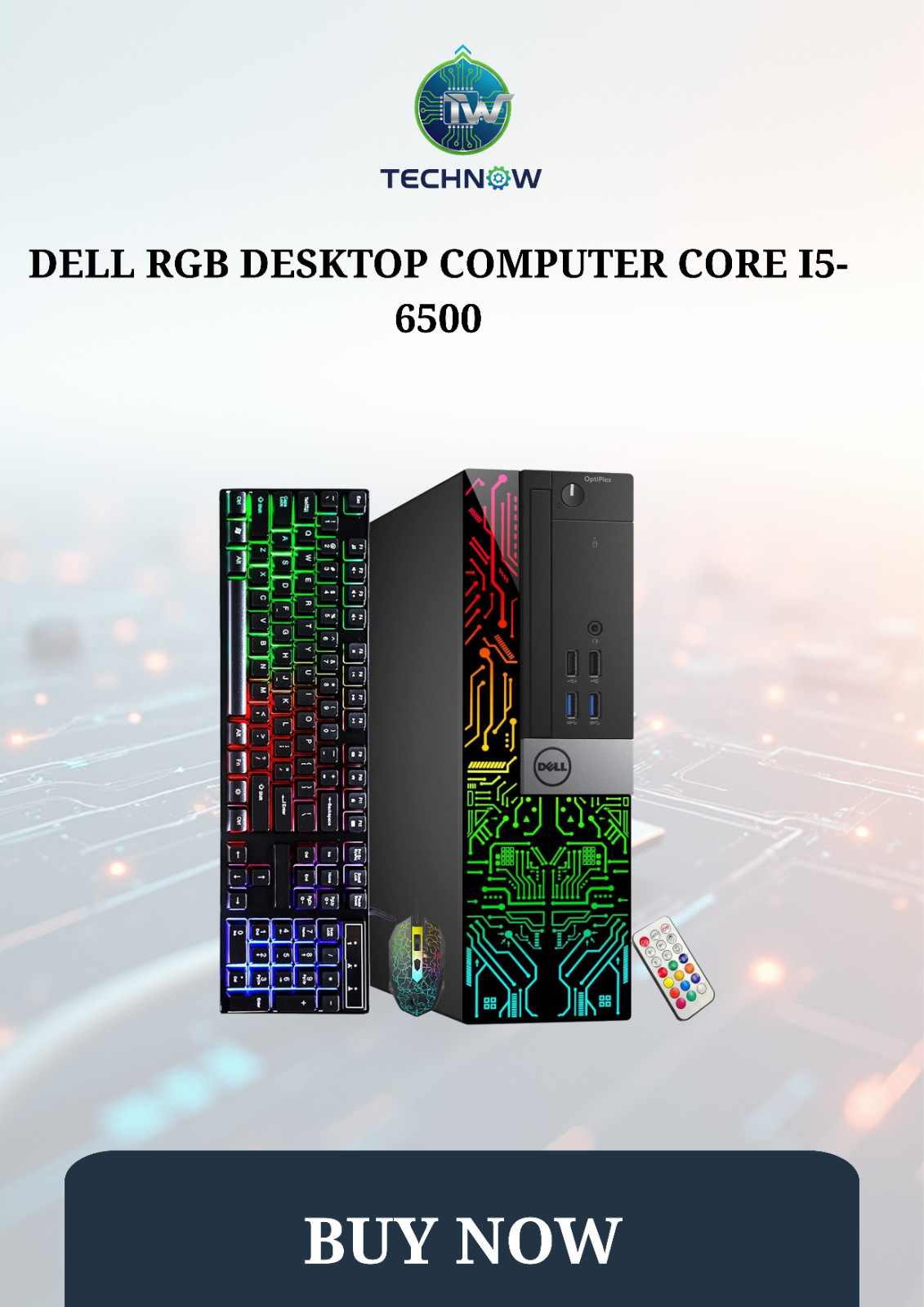 Dell RGB Desktop core i5-6500 32GB Ram 1TB SSD 2TB HDD WiFi Windows 11 Pro