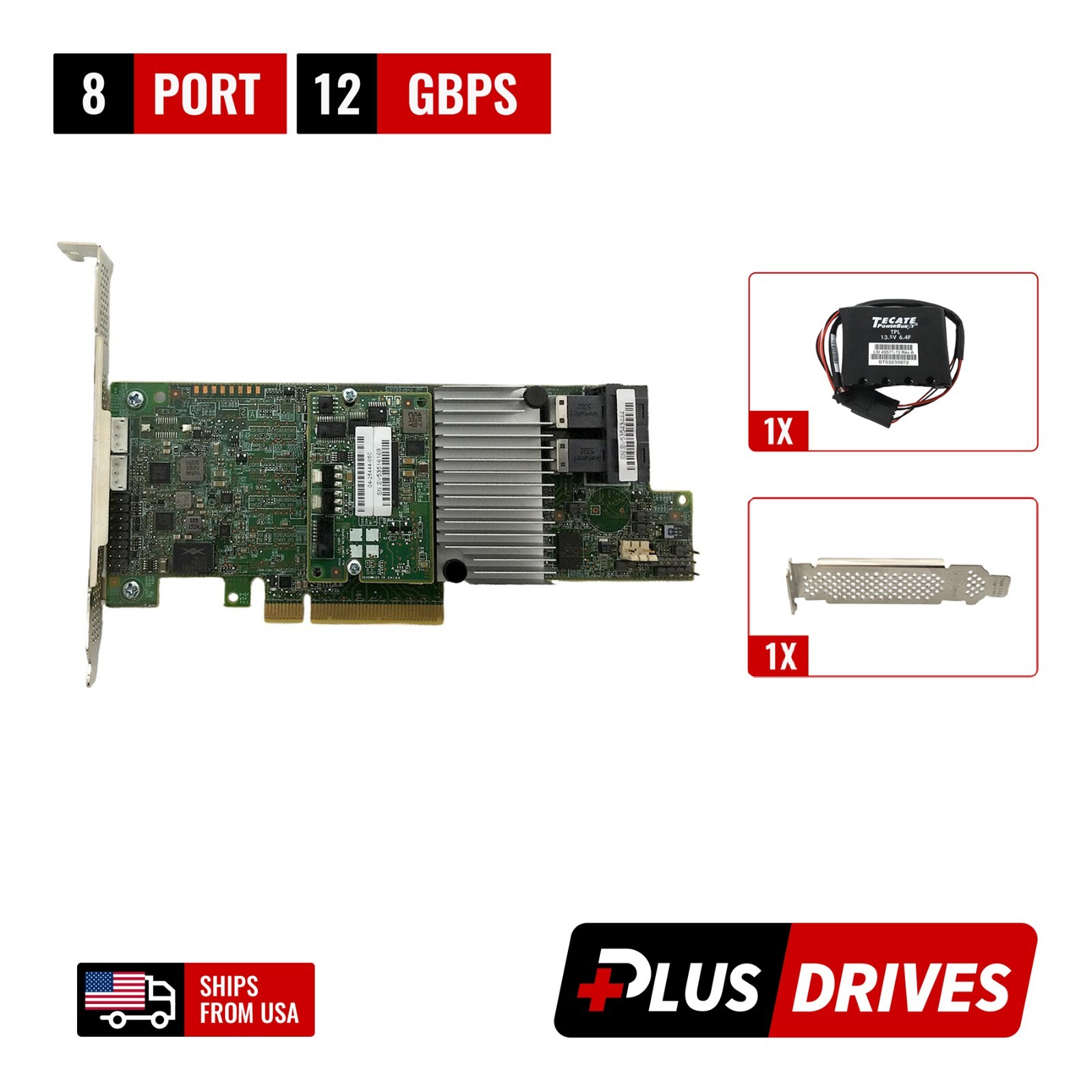 LSI MegaRAID 9361-8i 12Gbps PCIe 3 x8 SATA SAS 3 8 Port RAID + BBU & CacheVault