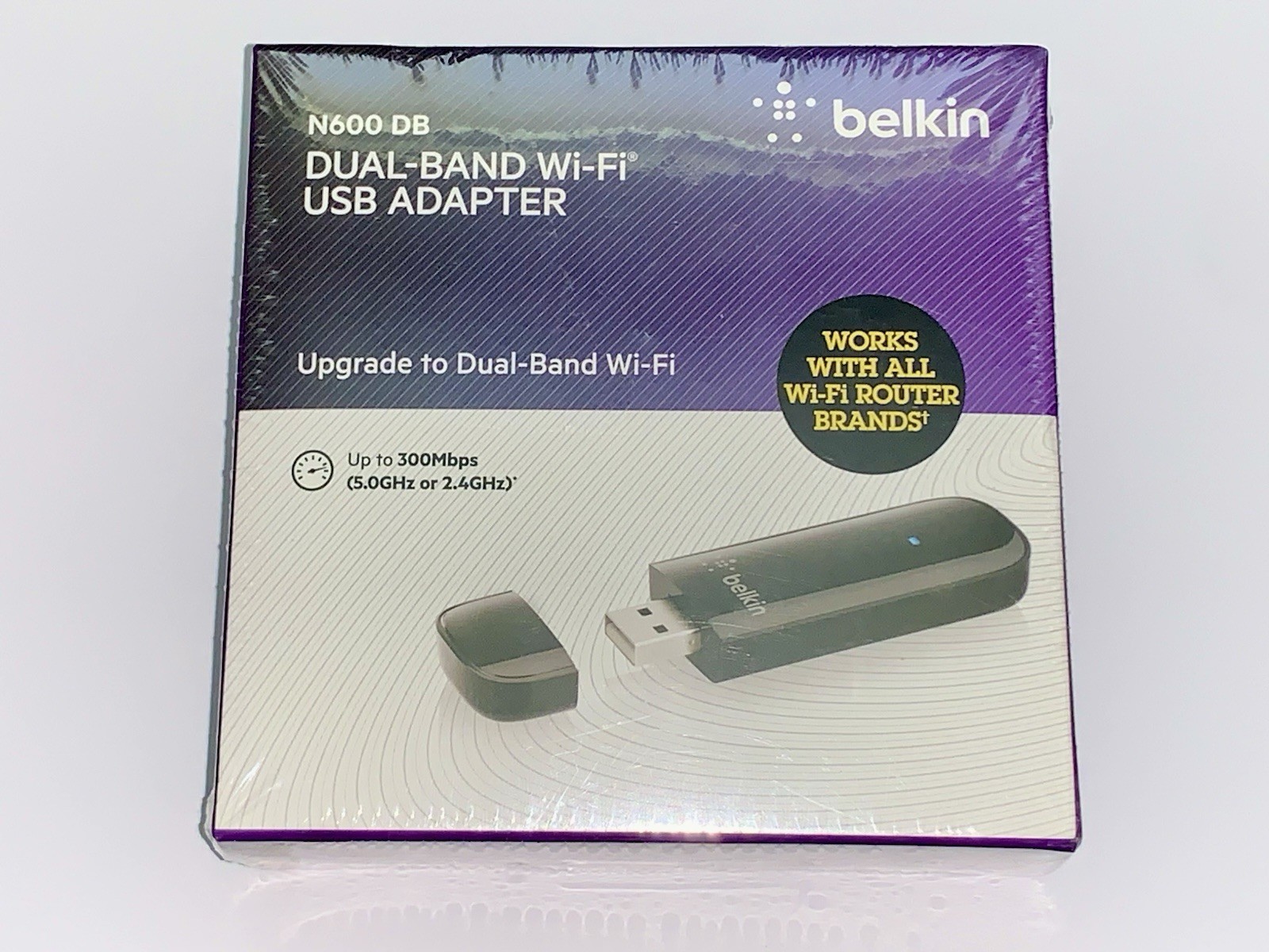 Belkin N600 DB Wireless Dual Band Wi-Fi USB Adapter [SEALED]