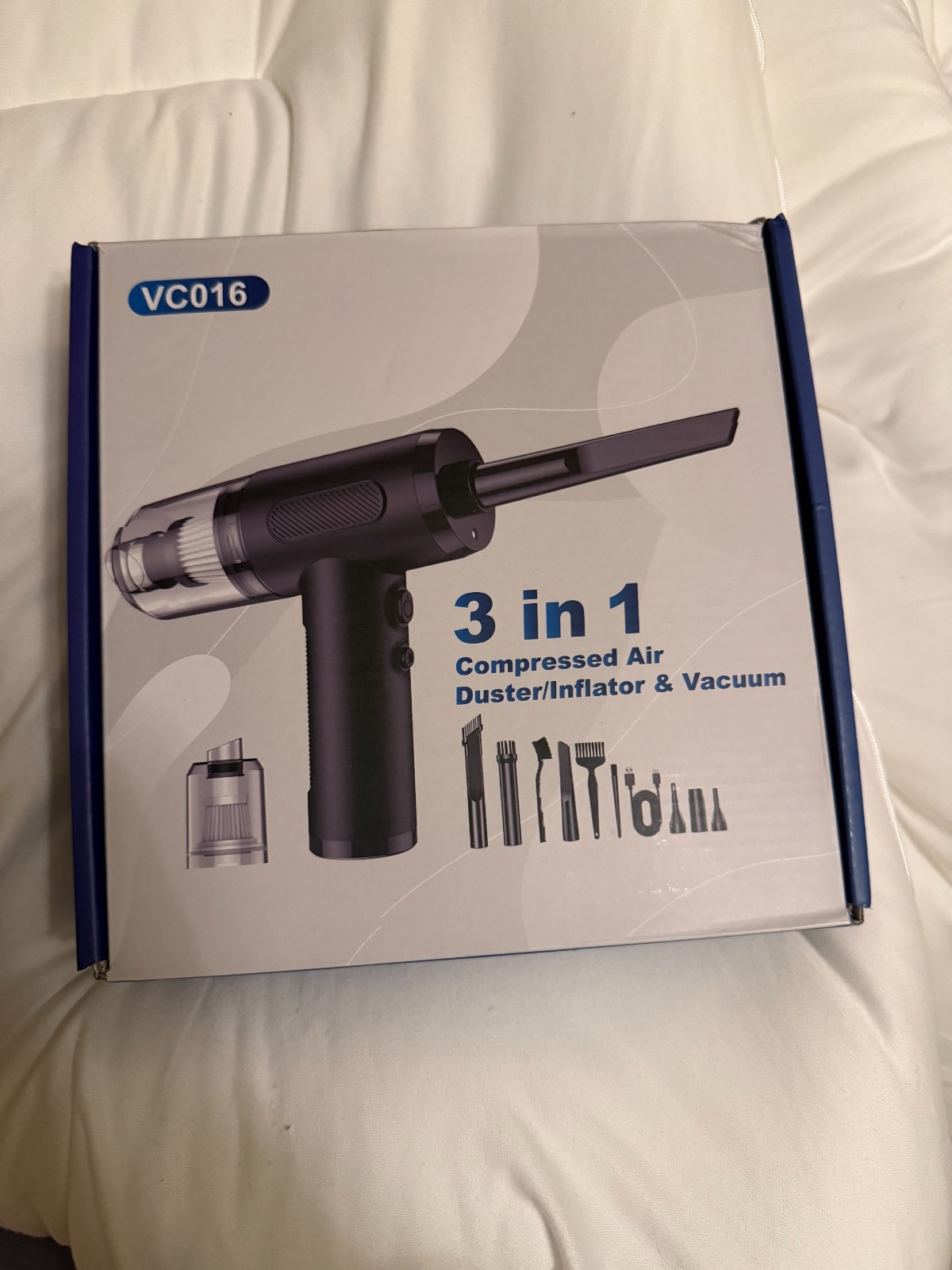3 In 1 Compressed Air Duster/Inflator & Vacuum VC016