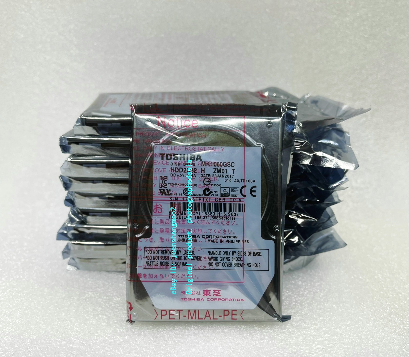 10X Toshiba 100GB 4200RPM 2.5" MK1060GSC Autonavigation / Industriecomputer HDD